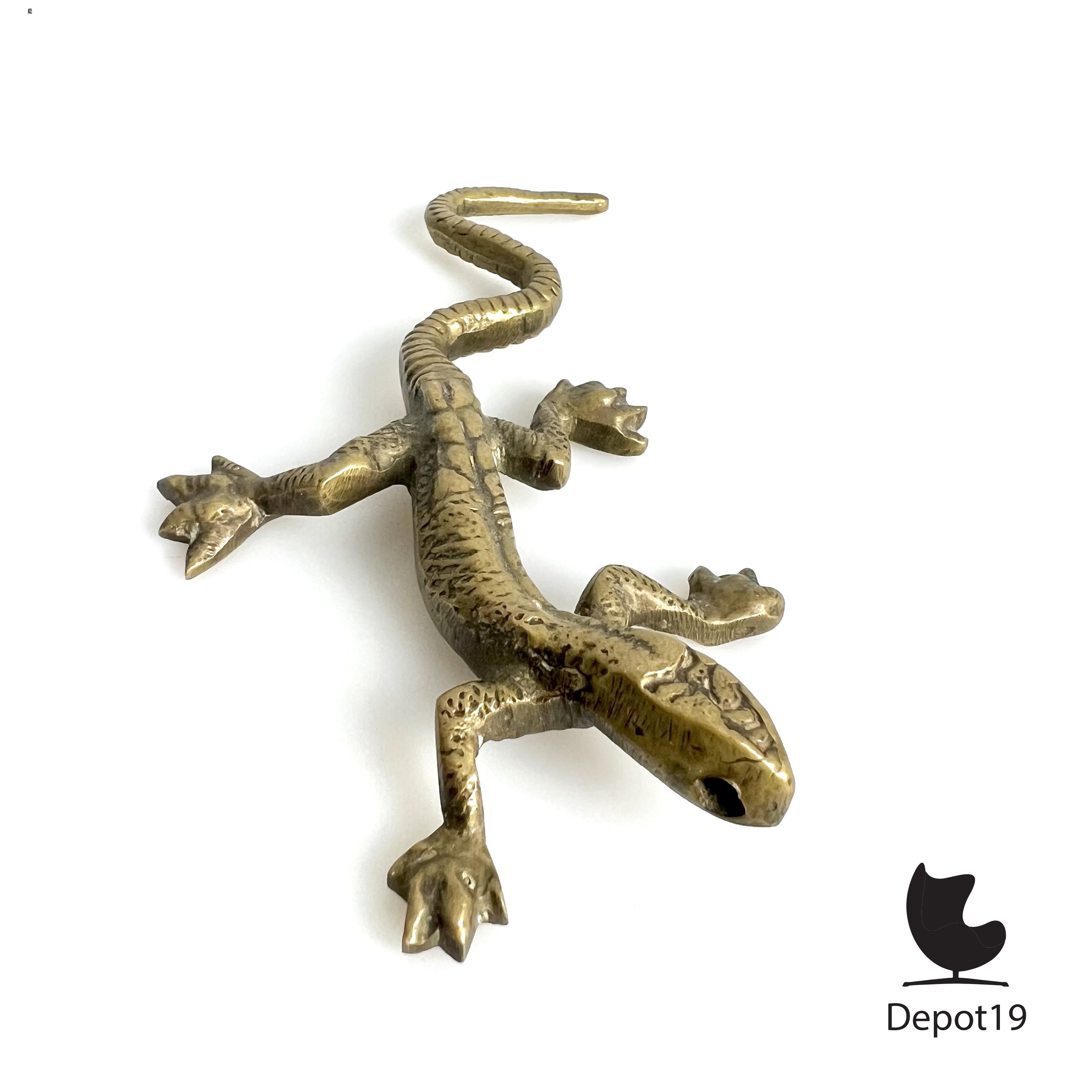 Vintage brass Figurine lizard small Franz Bergmann style
