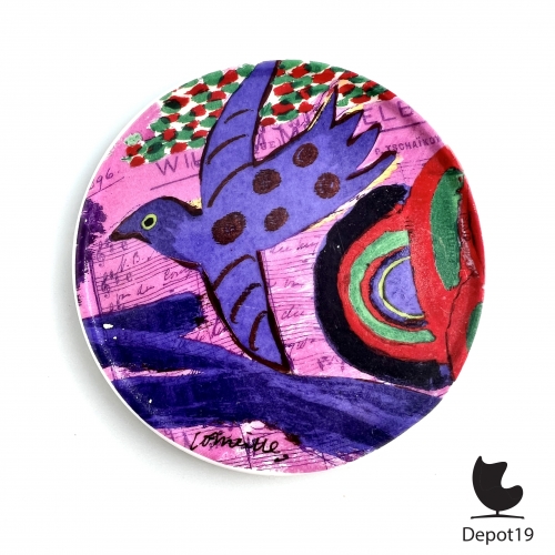 Corneille_Guillaume_COBRA_artist_coaster_purple_bird_rainbow_1.jpeg