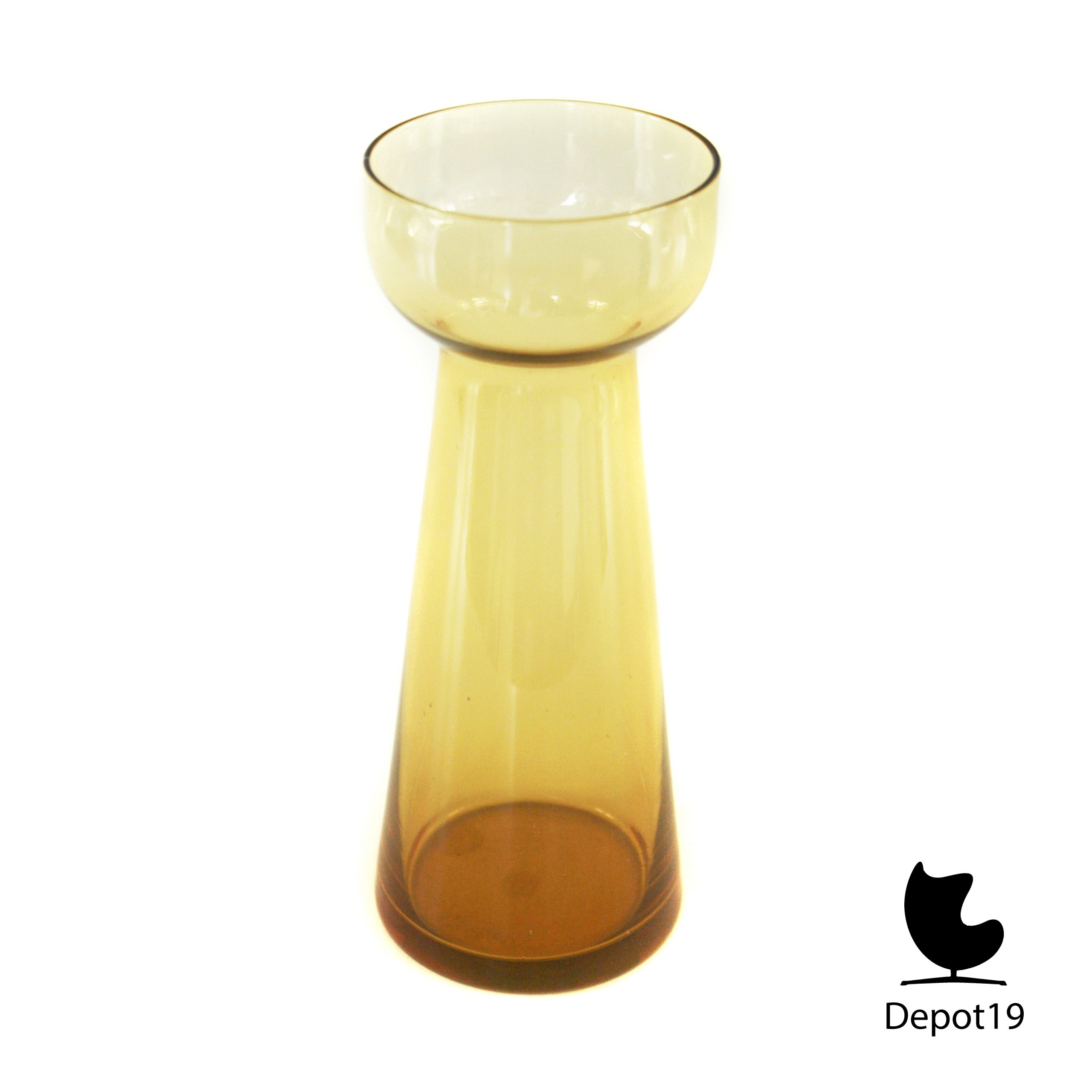 Amber Hyacint vaas glas 1930s uit Leerdam - Afbeelding 2