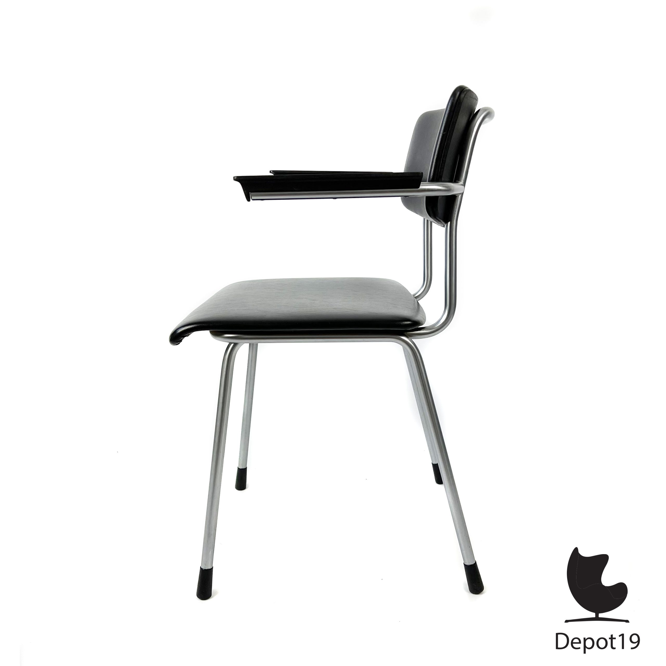 Gispen André Cordemeyer 1235 zwarte stoel jaren zestig - Afbeelding 3