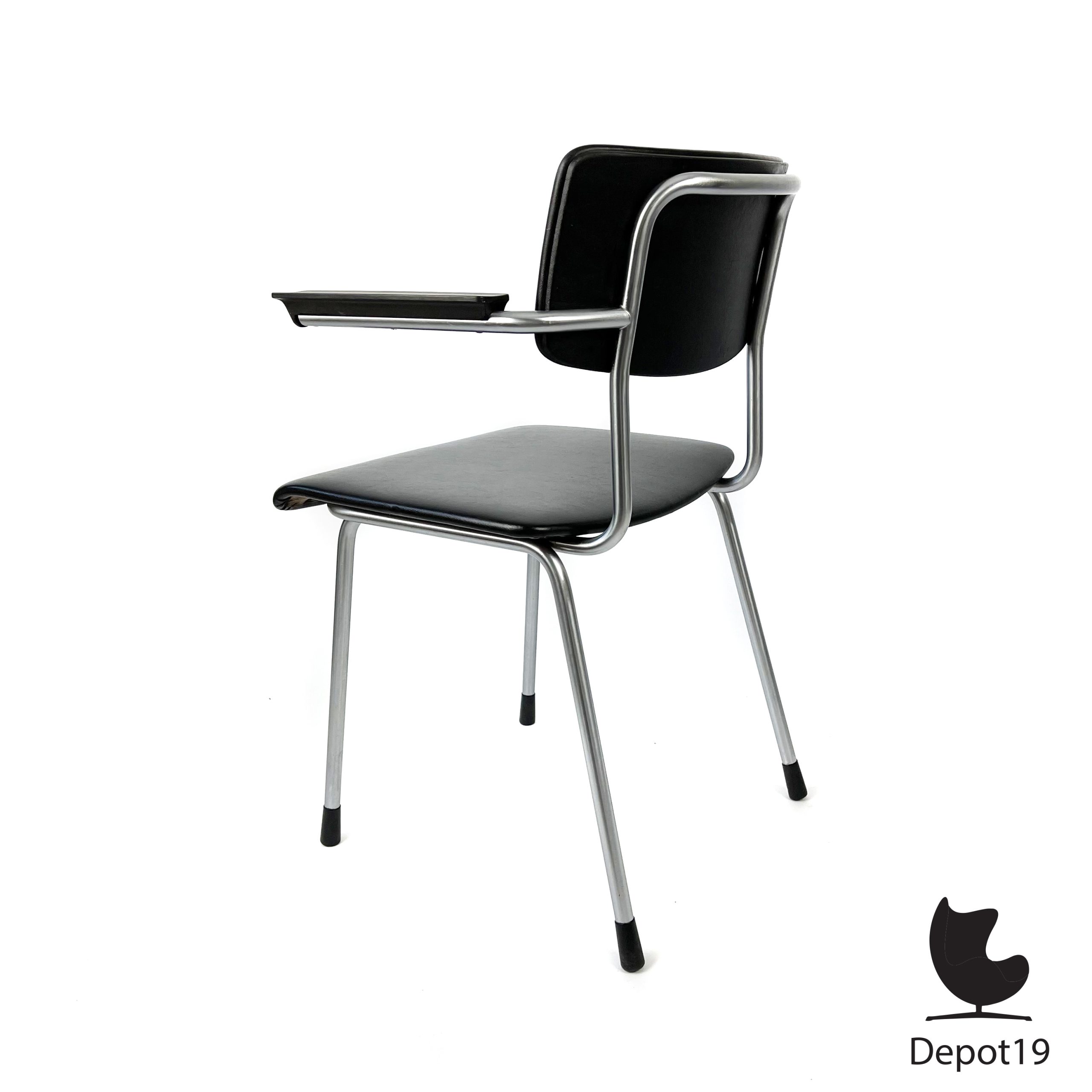 Gispen André Cordemeyer 1235 zwarte stoel jaren zestig - Afbeelding 4