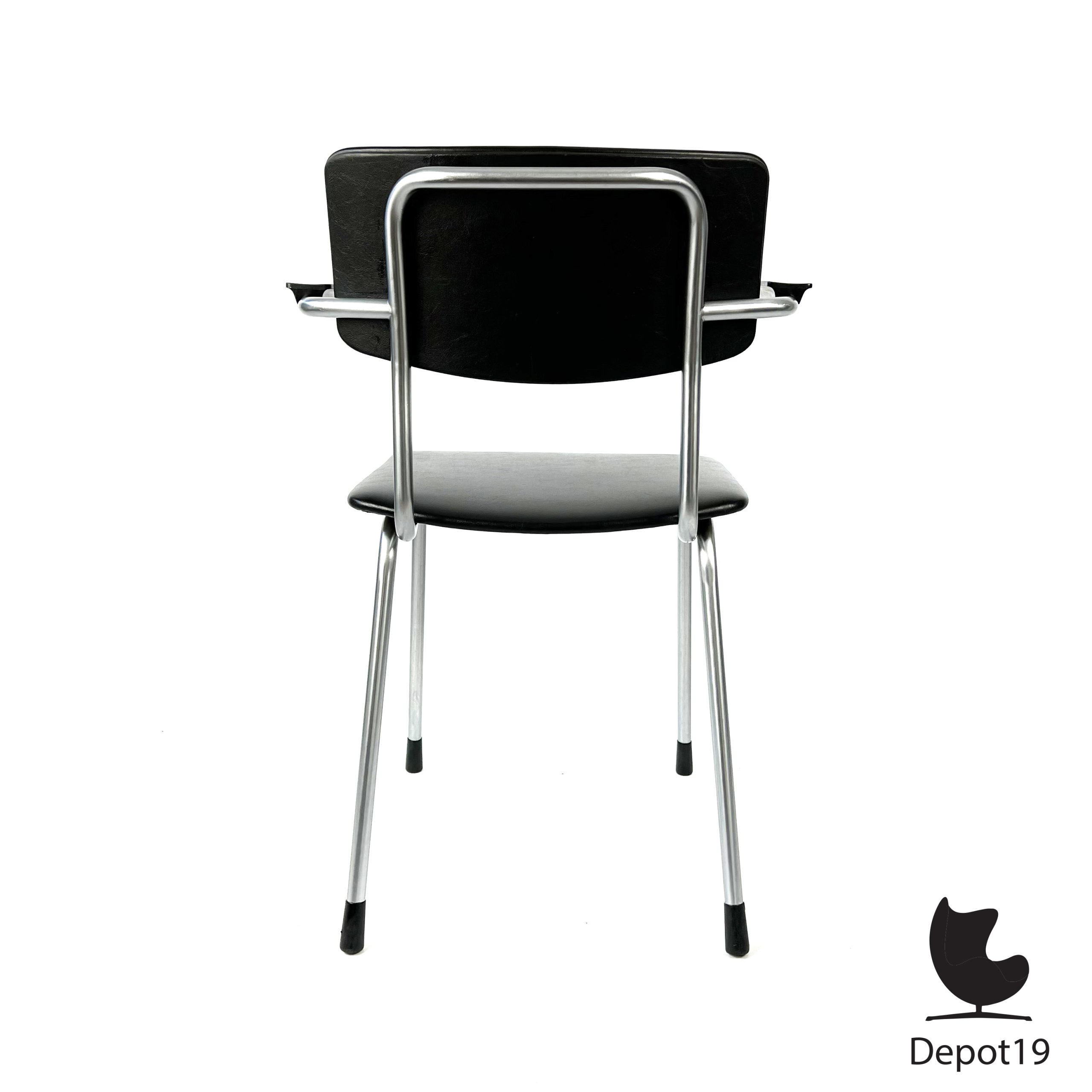 Gispen André Cordemeyer 1235 zwarte stoel jaren zestig - Afbeelding 5