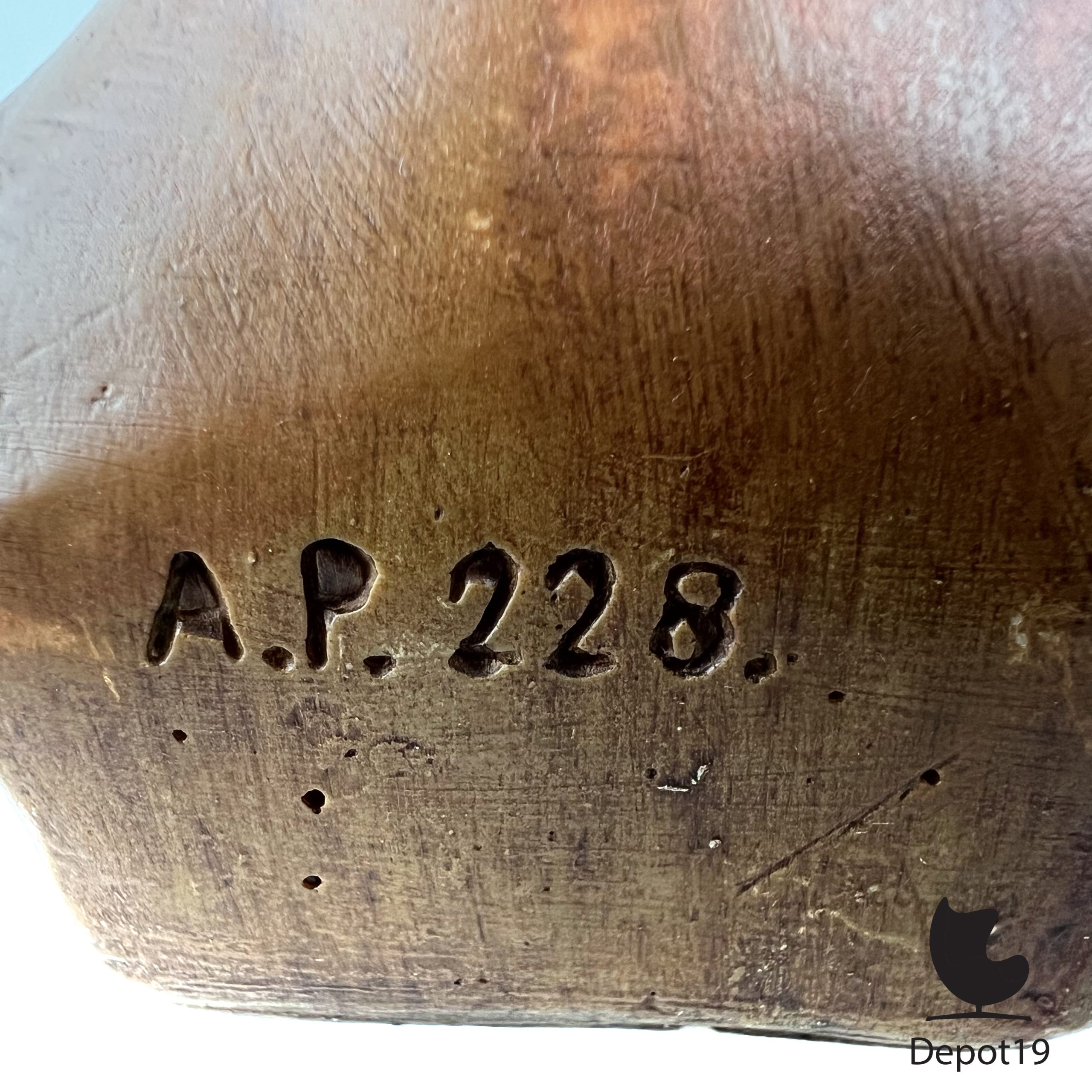 Sculptuur Anton Perree AP228 art nouveau kinderbuste Paridur jaren 30 - Afbeelding 6