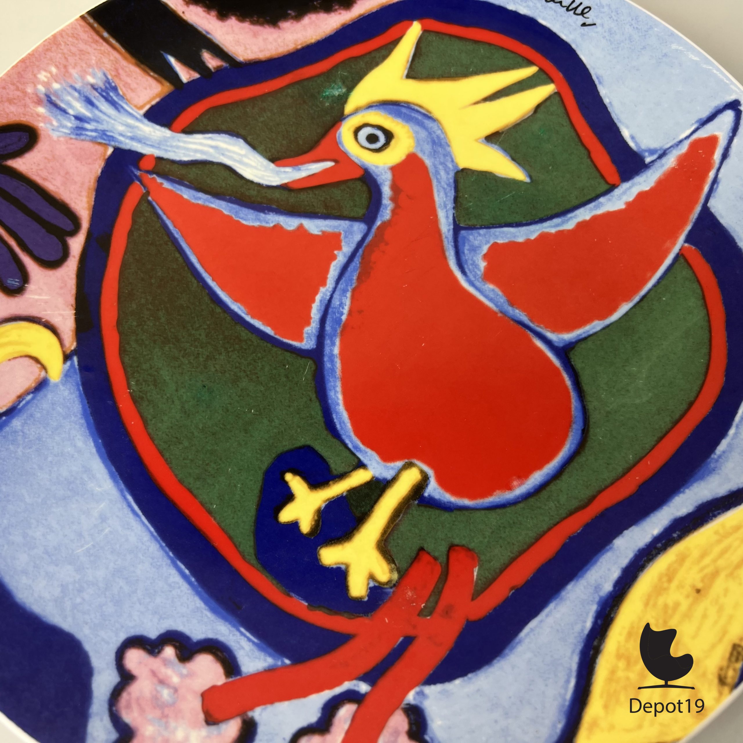 Sierbord keramiek Corneille COBRA vuurvogel - Afbeelding 5