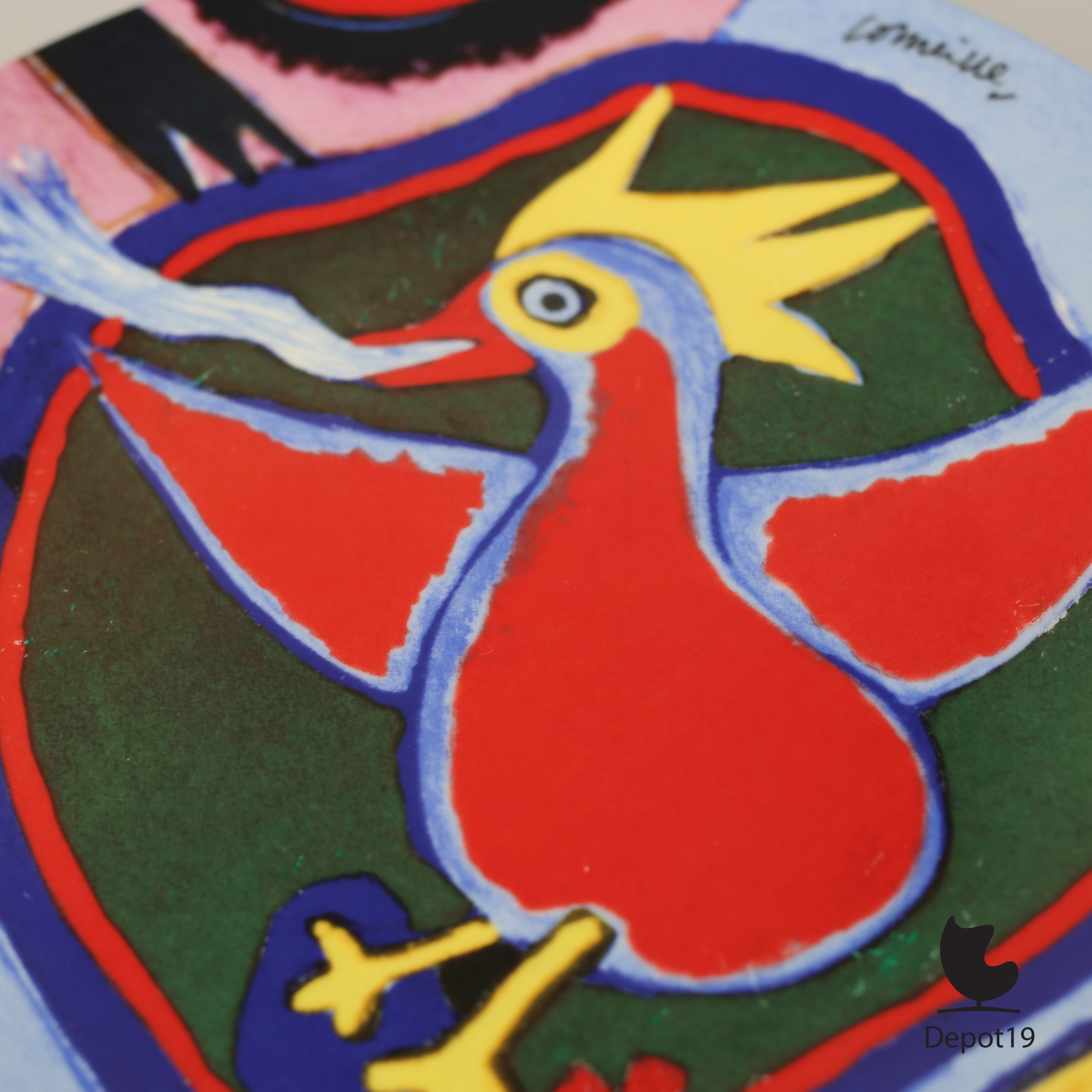 Sierbord Vuurvogel Corneille CoBRA keramiek - Afbeelding 4