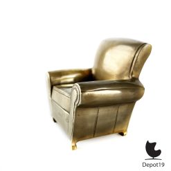 Messing Miniatuur Stoel Sculptuur 1980s