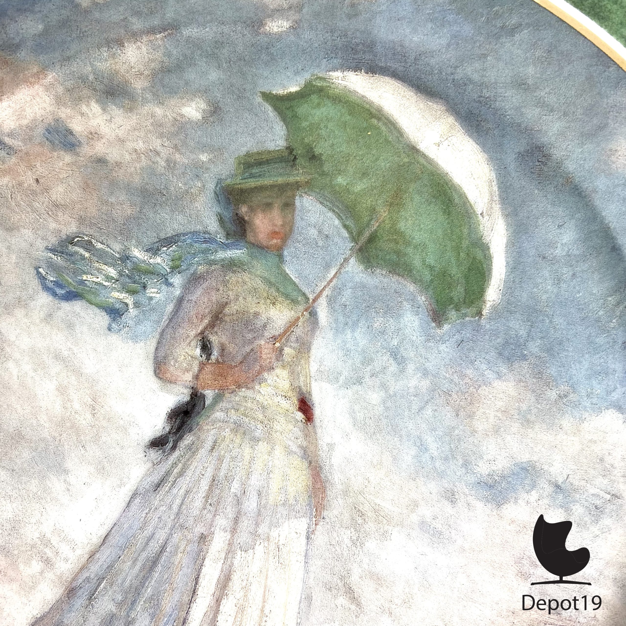 Goebel Bord Claude Monet Femme A l ombrelle nummer 35 keramiek - Afbeelding 2
