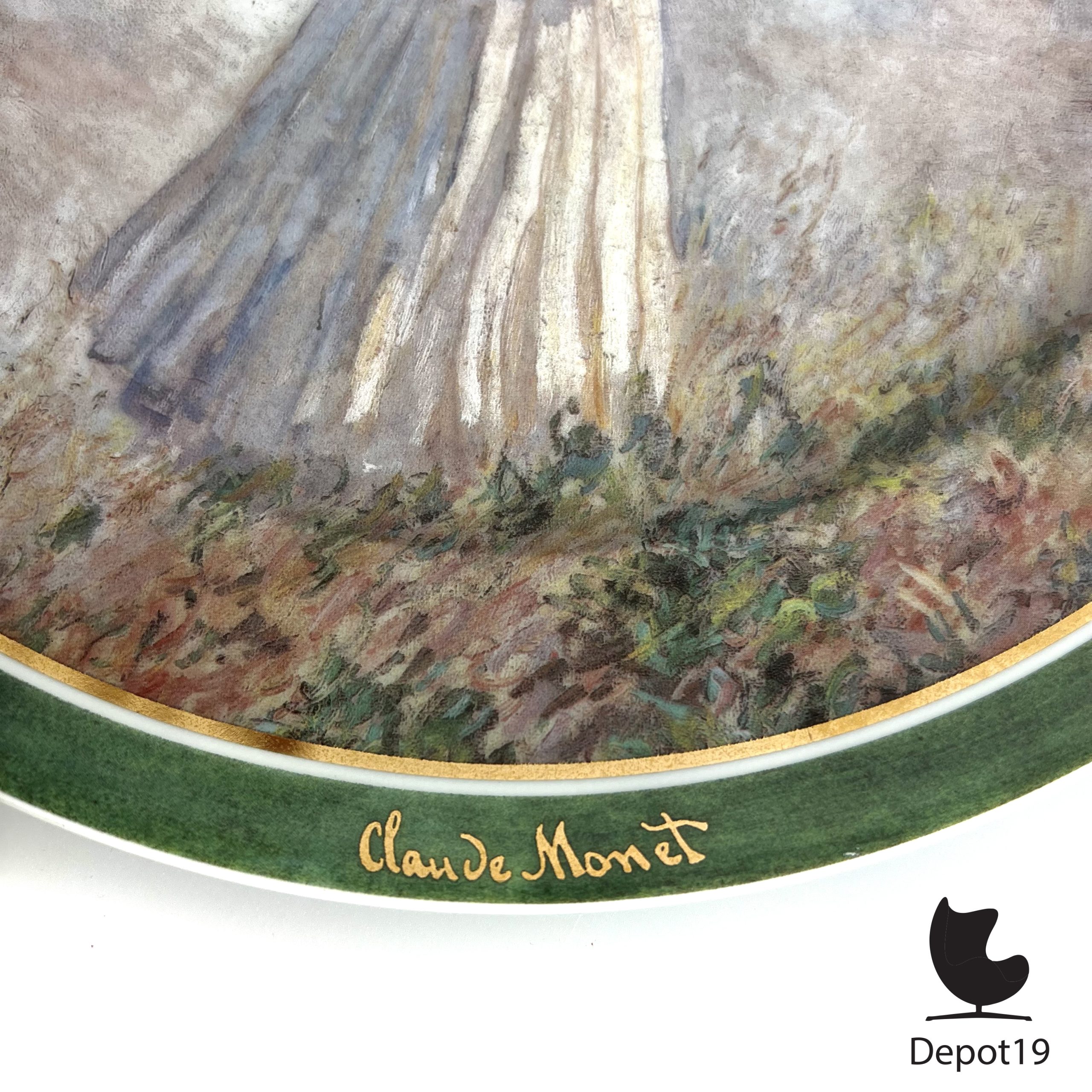 Goebel Bord Claude Monet Femme A l ombrelle nummer 35 keramiek - Afbeelding 3