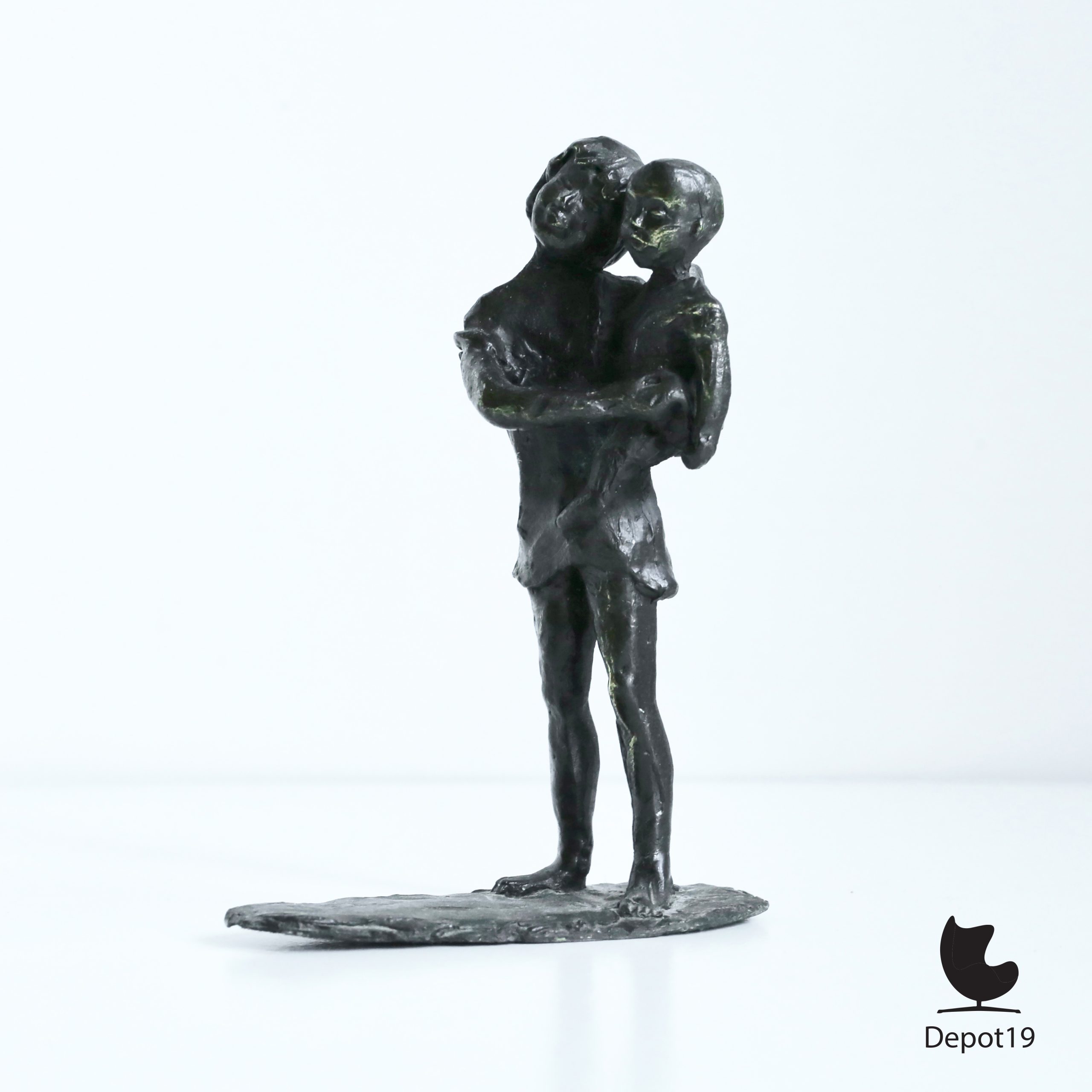 Sculptuur brons Corry Ammerlaan Artihove Zorgzaam 1980s - Afbeelding 5