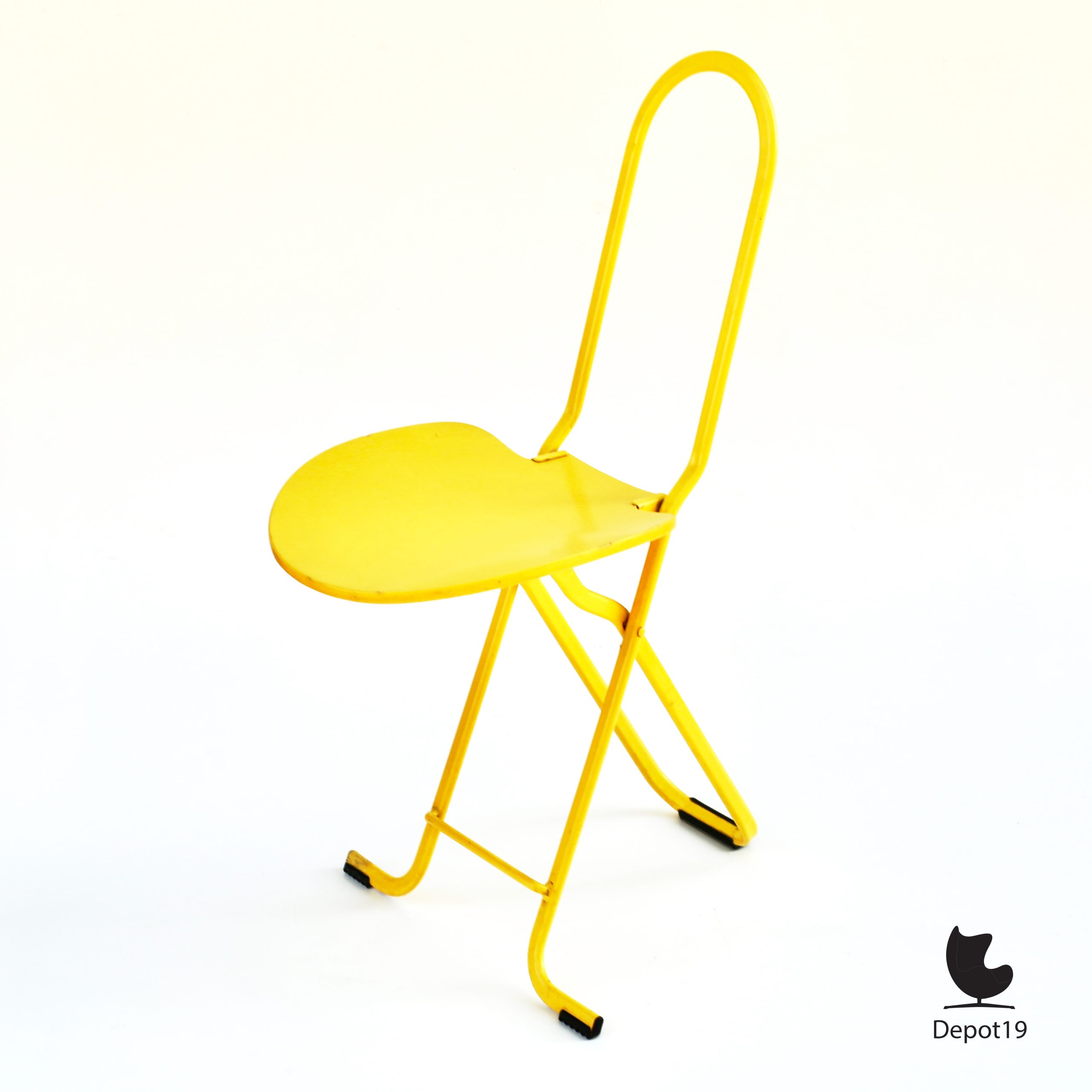 Gastone Rinaldi Thema Dafne gele klapstoel Italië 1979 - Afbeelding 4