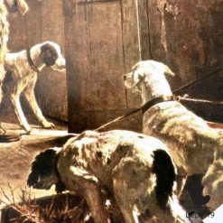 Alternative view of Keramiek Giovanni Quadrone Limoges sierbord Jager met zijn honden