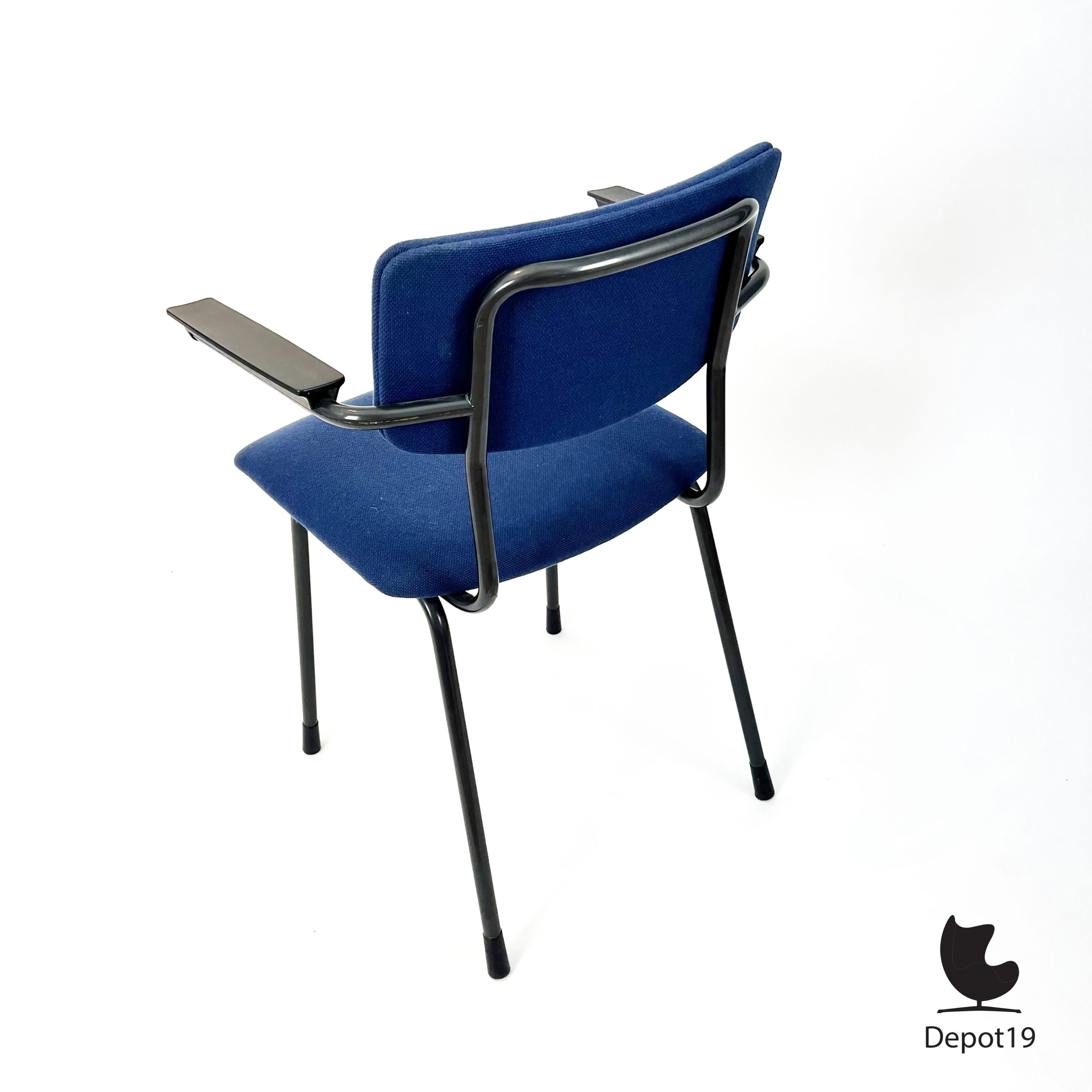 Gispen Cordemeyer 1235 stoel 1960s blauw - Afbeelding 4