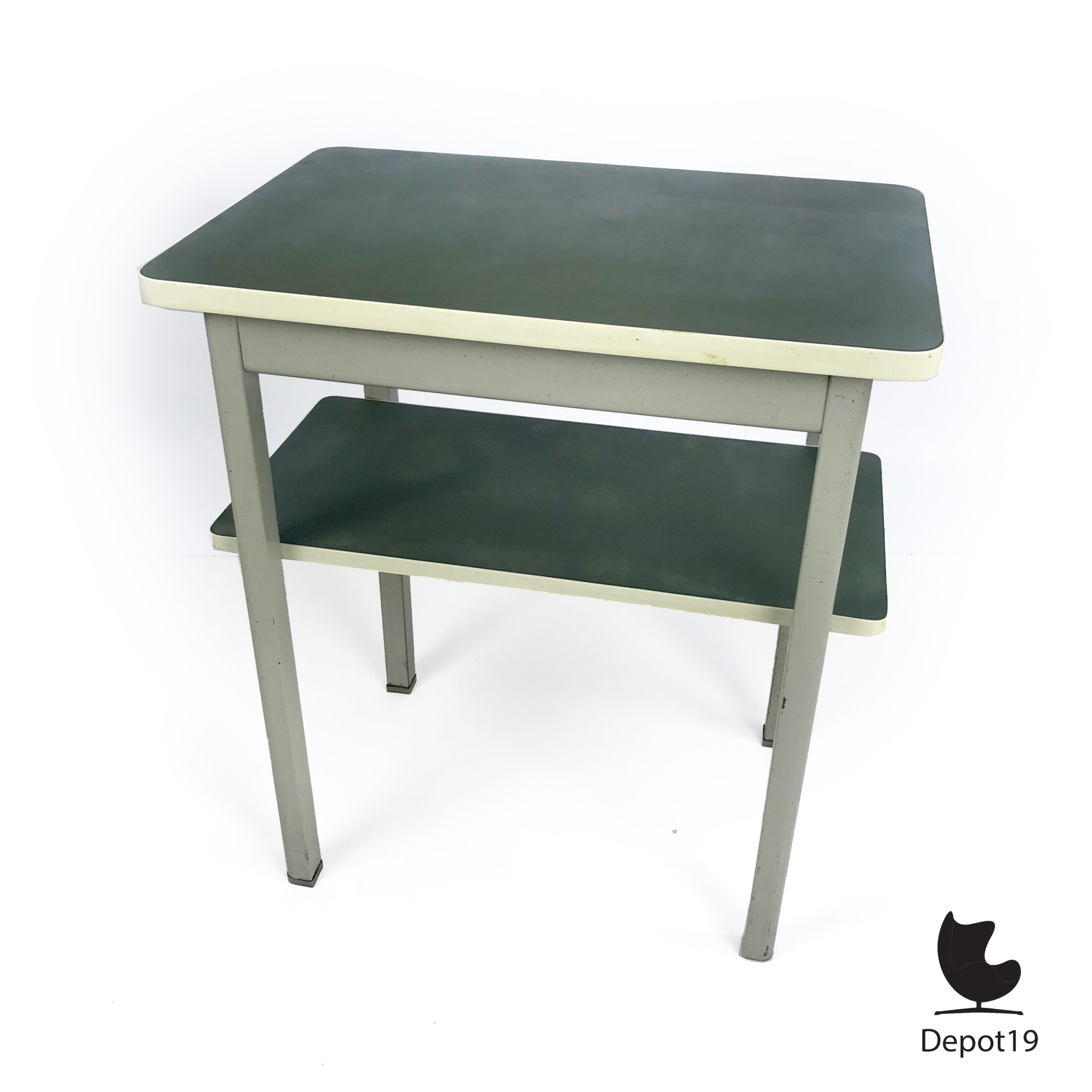 Gispen Industriële bijzettafel 1950s Willem Hendrik Gispen - Afbeelding 2