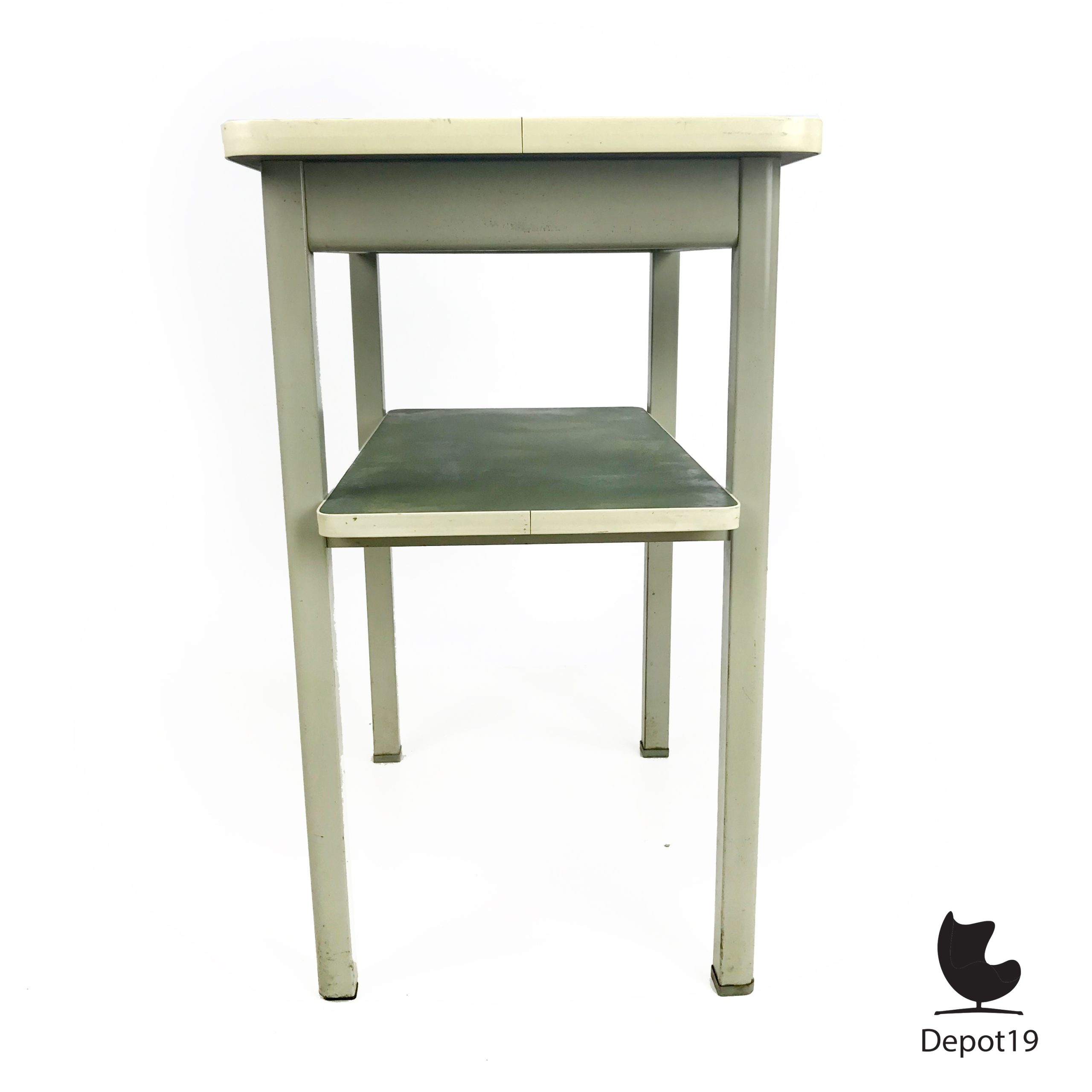 Gispen Industriële bijzettafel 1950s Willem Hendrik Gispen - Afbeelding 3