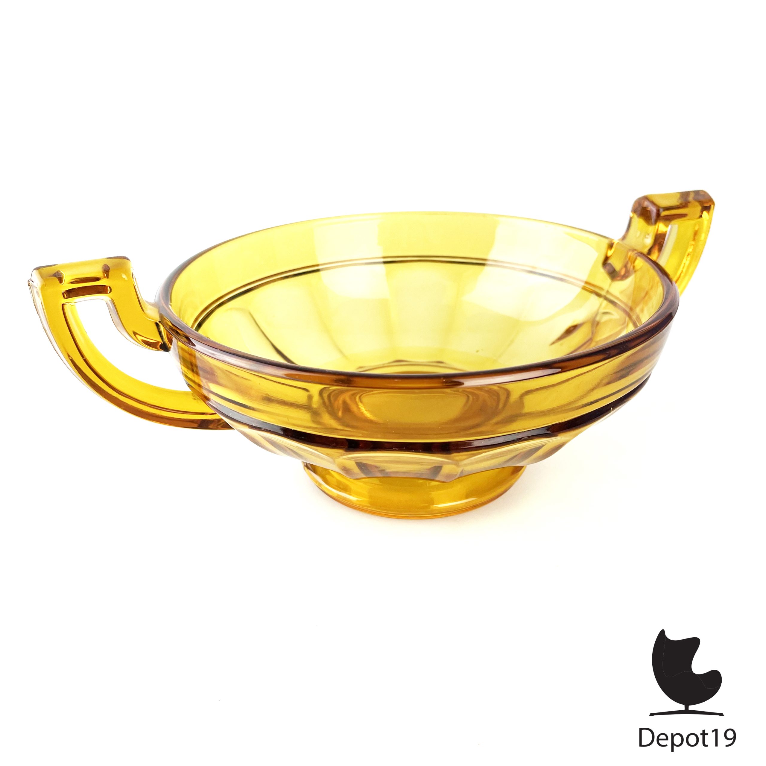 Val Saint Lambert Coupe Noemie Glazen schaal Art Deco 1935 - Afbeelding 3