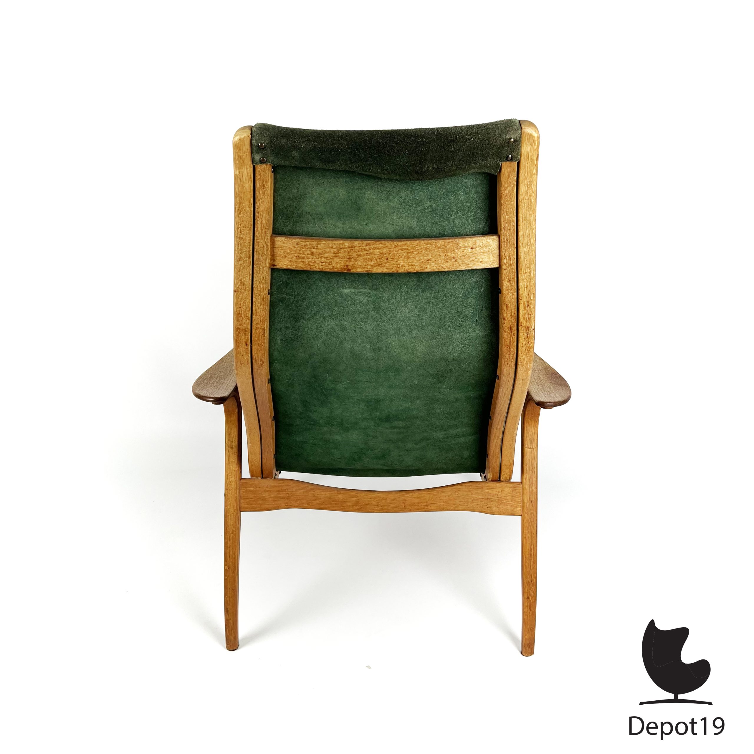 Yngve Ekström Swedese Lamino fauteuil groen 1950s - Afbeelding 6