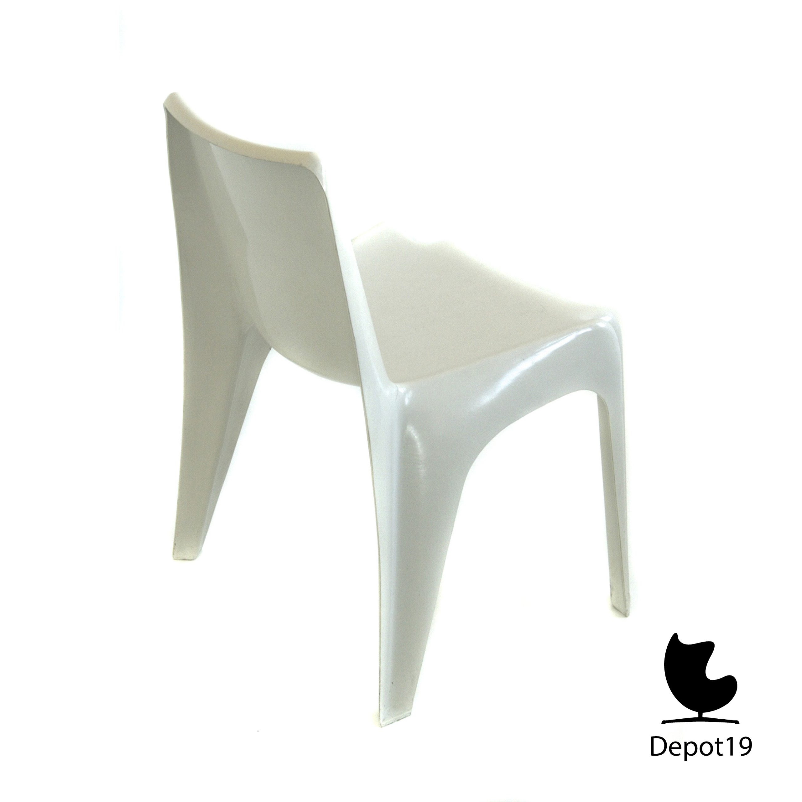Witte BA1171 Bofinger Batzner stoel Origineel 1966 - Afbeelding 3