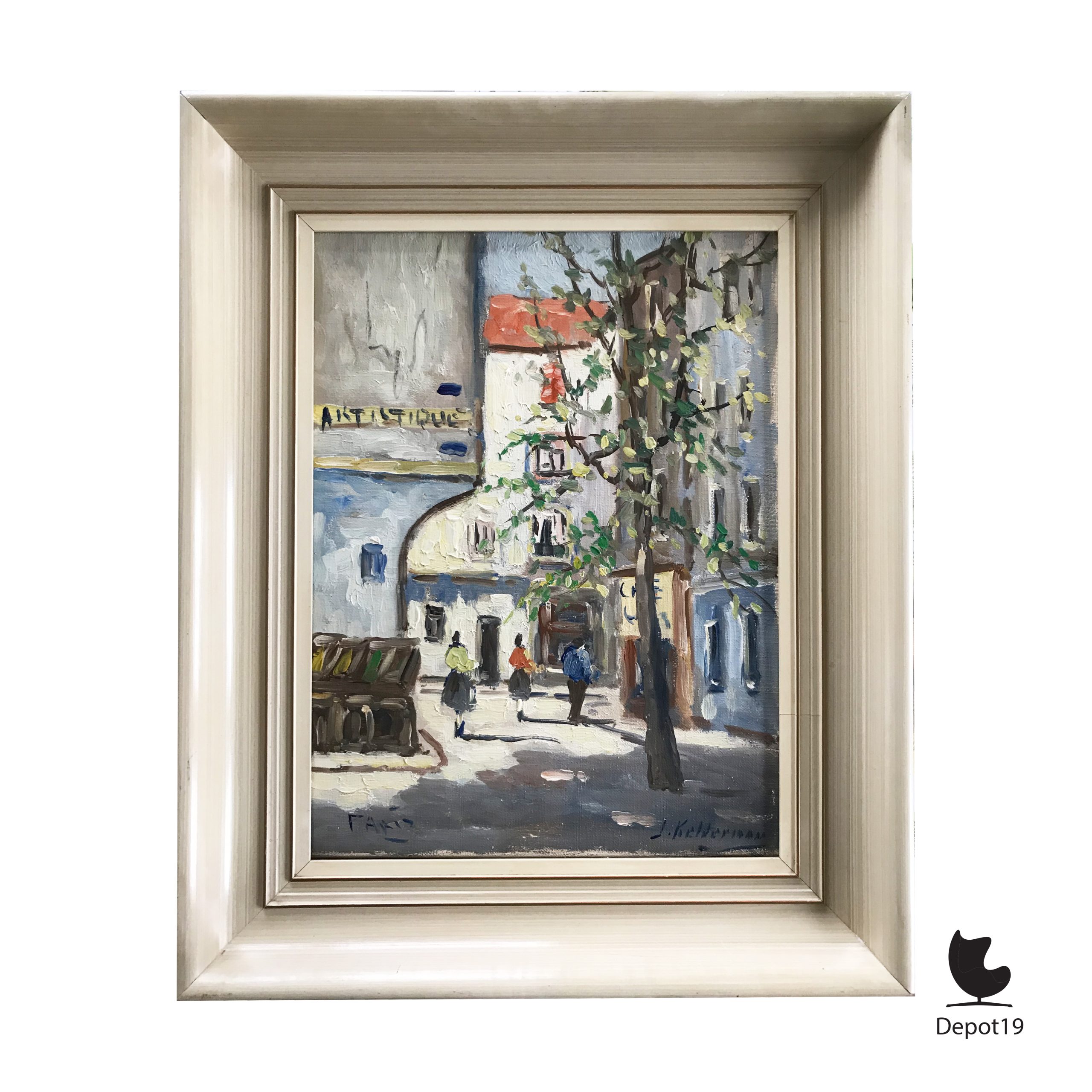 Jan Kelderman Parijs Montparnasse schilderij ca1960