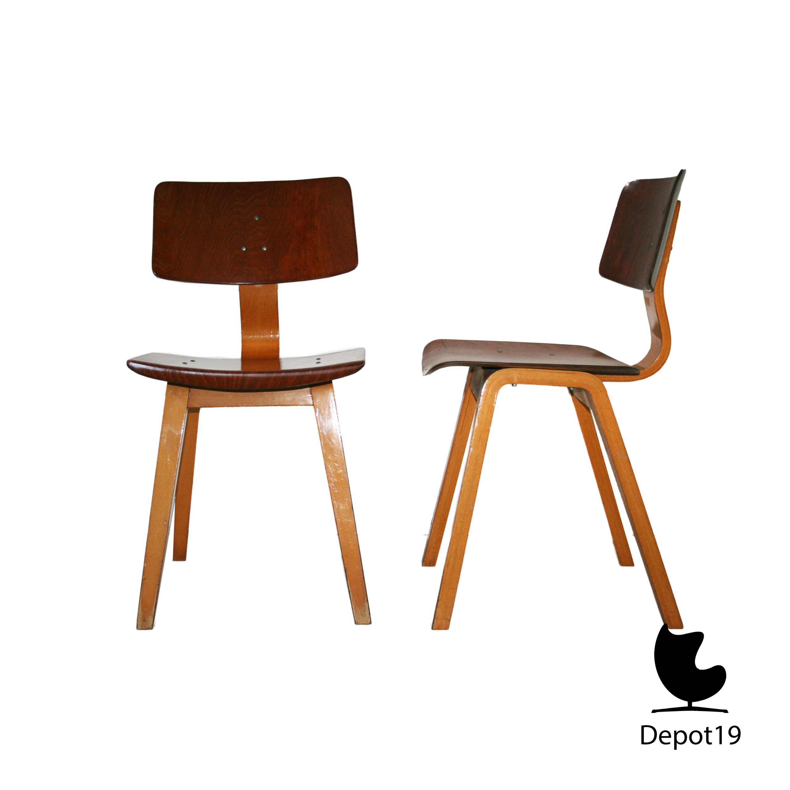 Joe Atkinson Thonet stoel Pagholz 1960s - Afbeelding 4