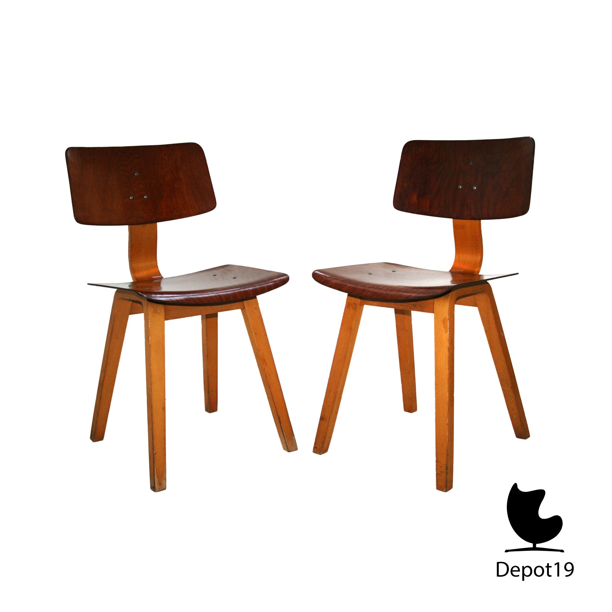 Joe Atkinson Thonet stoel Pagholz 1960s - Afbeelding 3