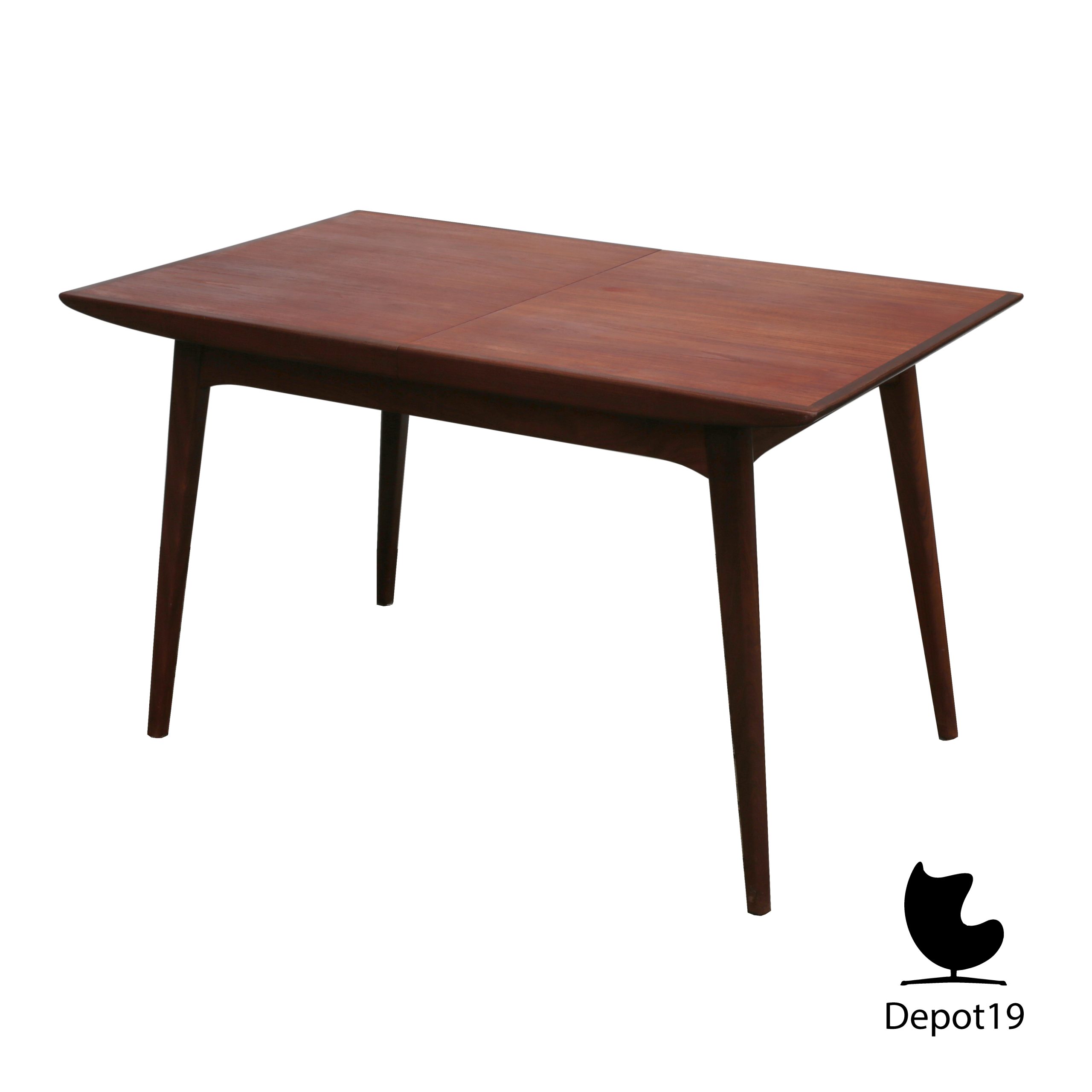 Louis van Teeffelen teak eettafel 1950s - Afbeelding 4