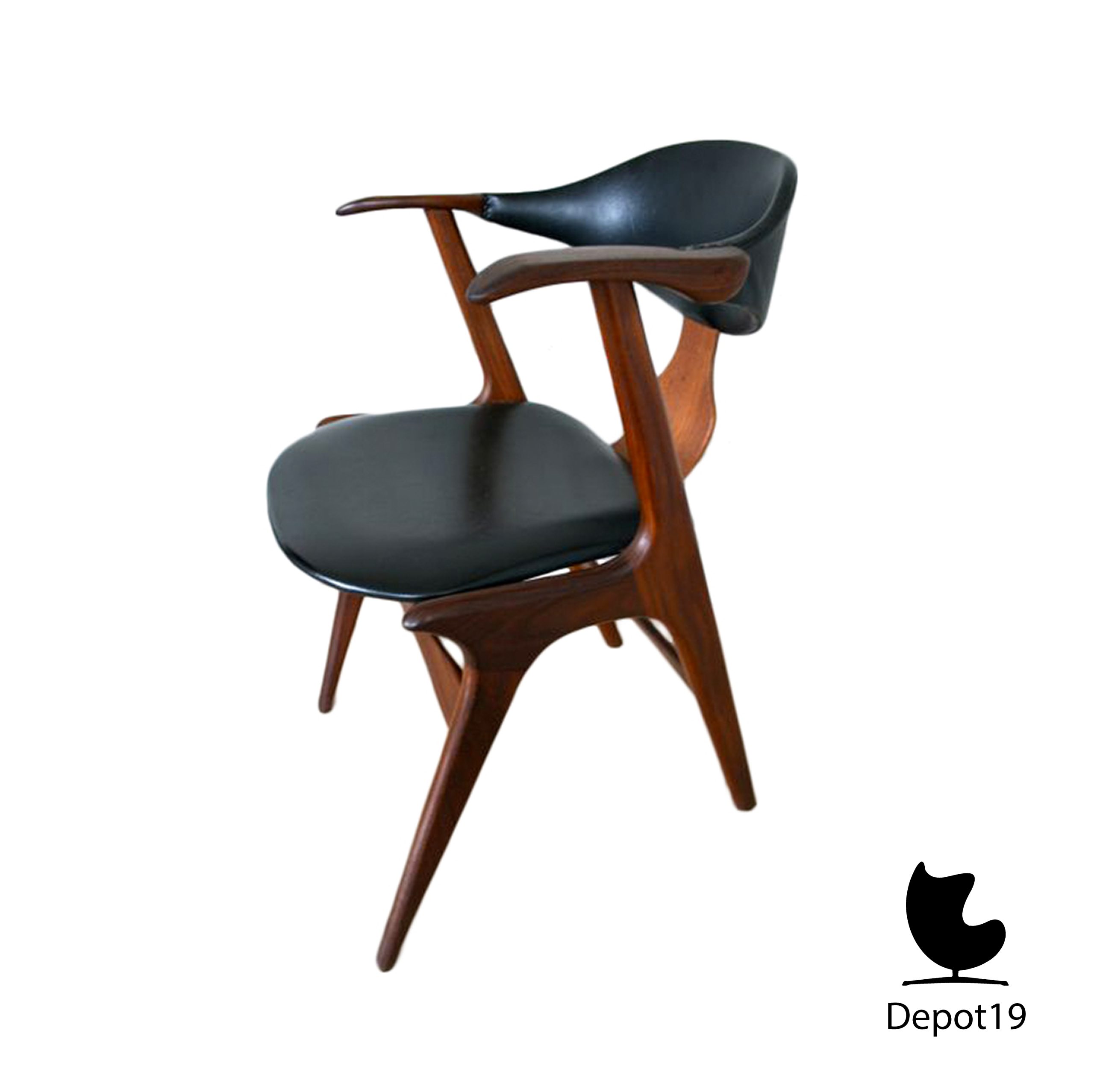 AWA koehoorn stoel Louis van Teeffelen stijl - Afbeelding 2