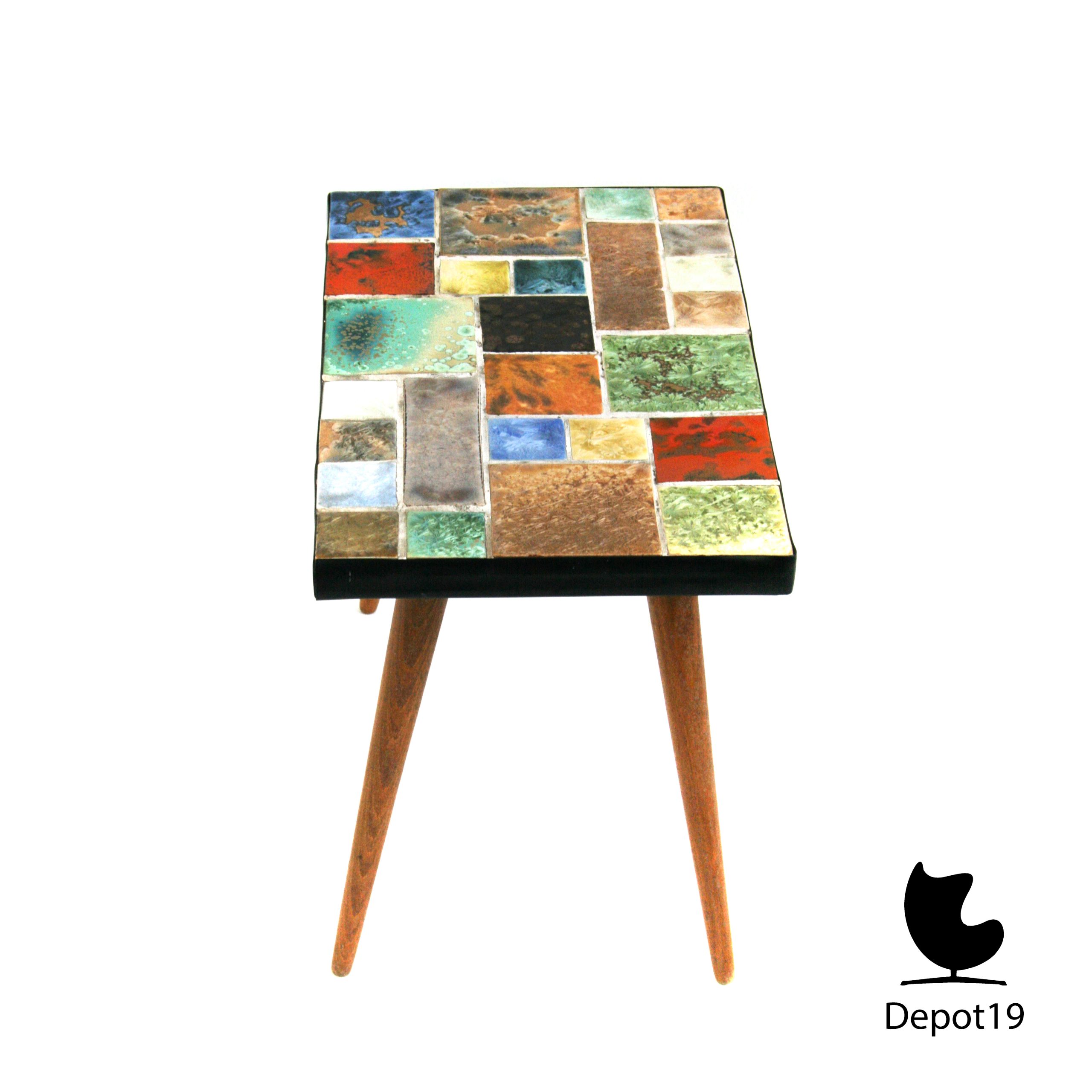Capron stijl Mozaïek tegeltafel Fat Lava Vintage 50s - Afbeelding 3