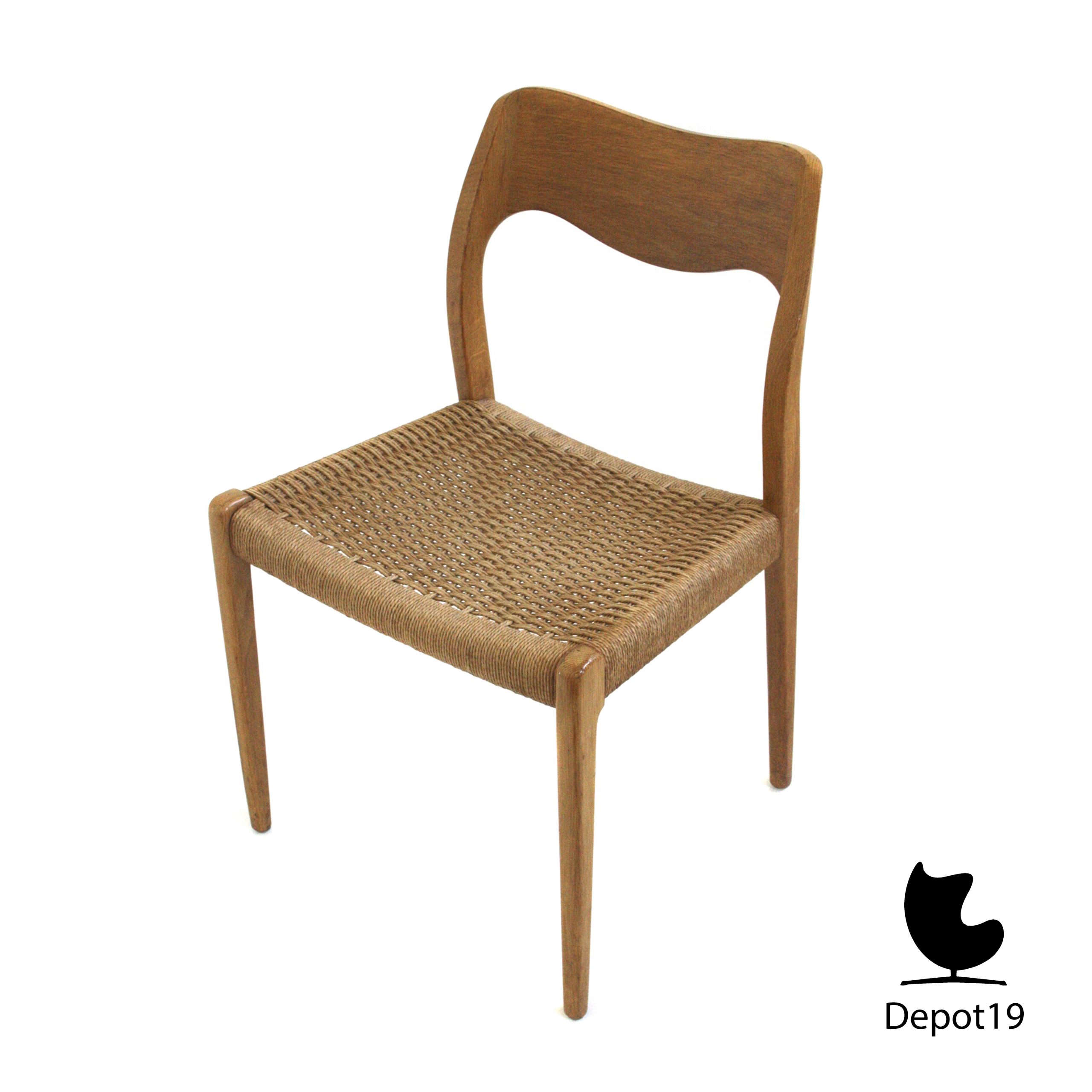 Niels Moller model 71 Moller Mobelfabrik teak stoel 1950s - Afbeelding 4