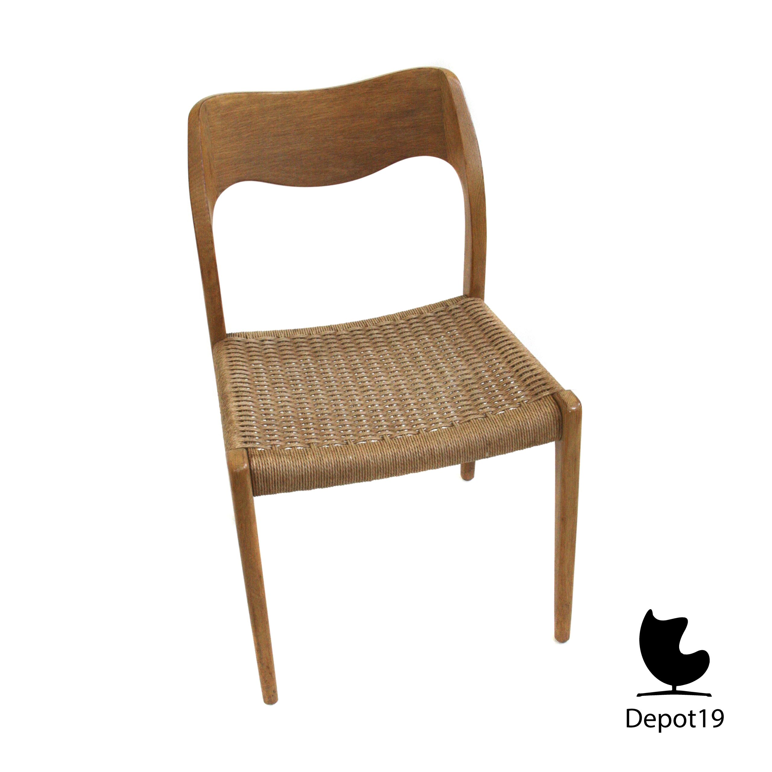 Niels Moller model 71 Moller Mobelfabrik teak stoel 1950s - Afbeelding 6