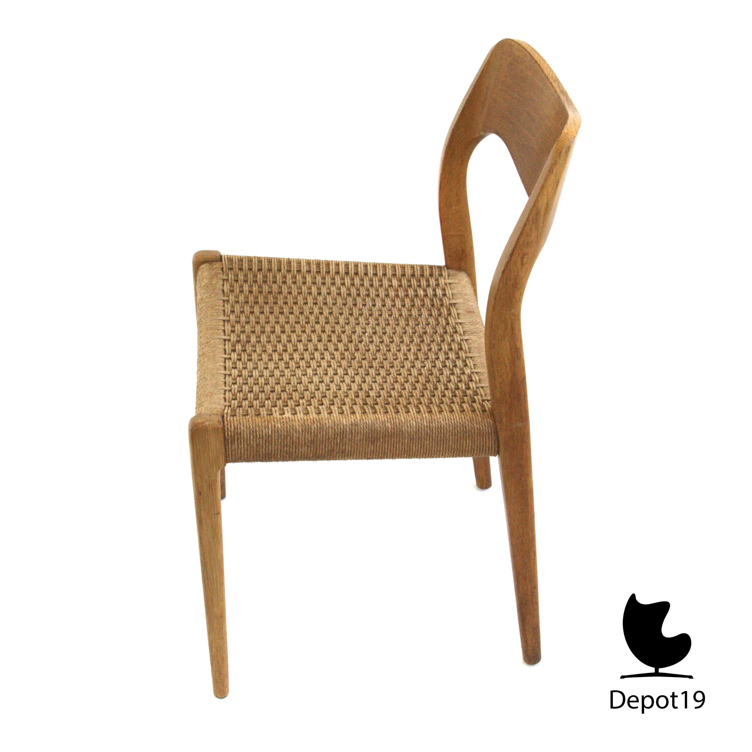 Niels Moller model 71 Moller Mobelfabrik teak stoel 1950s - Afbeelding 2