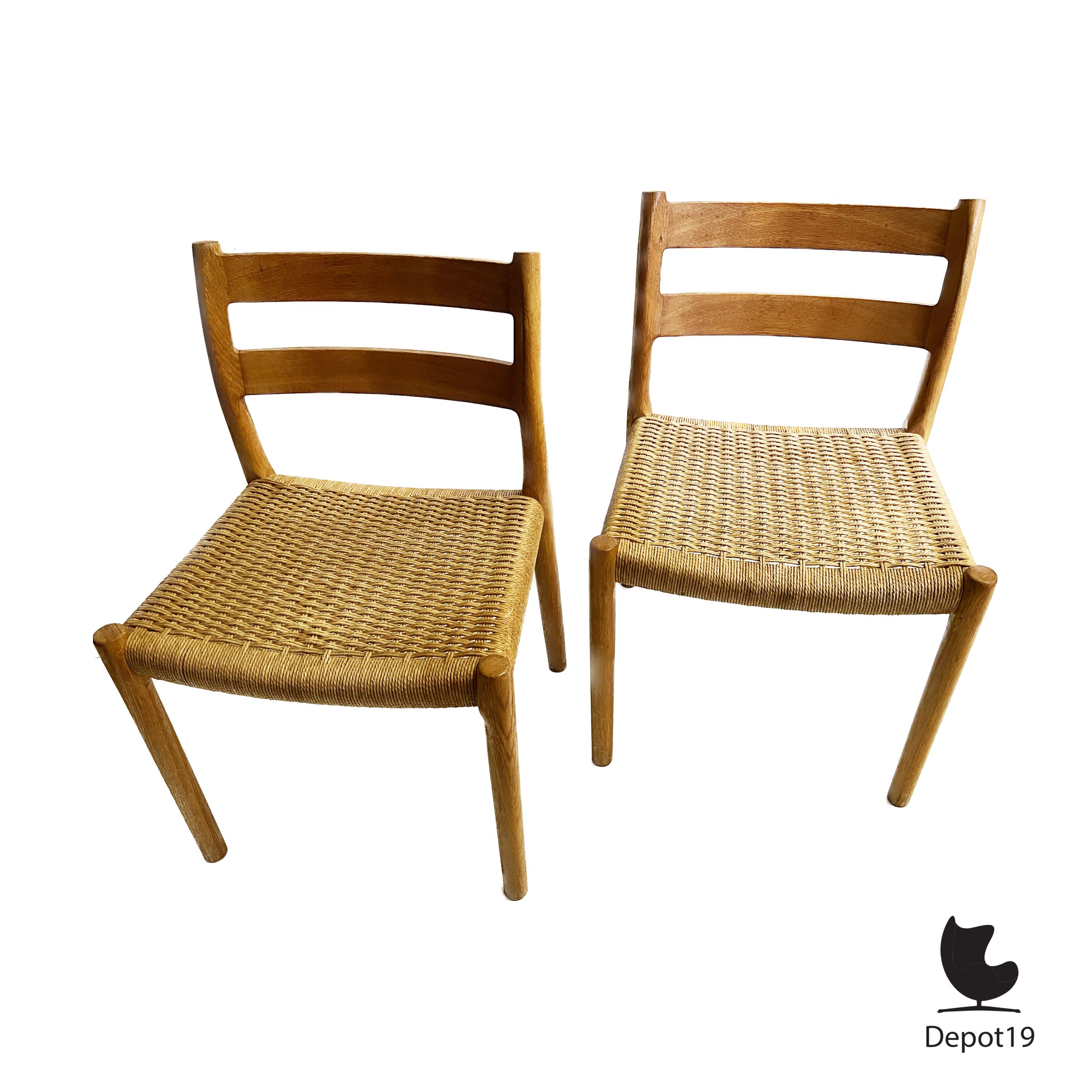 Niels Otto Møller Model 84 stoel Møller Møbelfabrik 1960s - Afbeelding 2