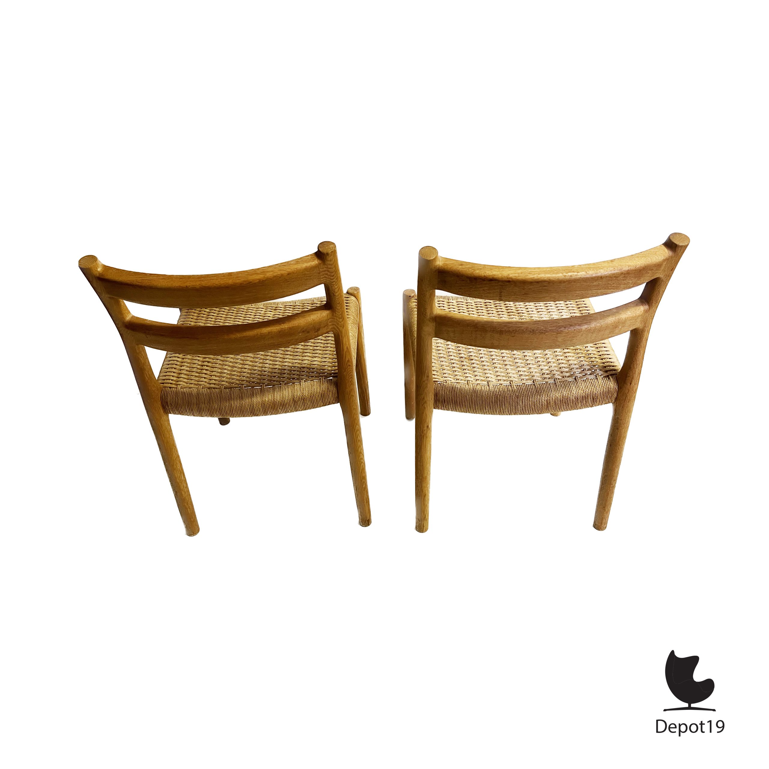 Niels Otto Møller Model 84 stoel Møller Møbelfabrik 1960s - Afbeelding 4