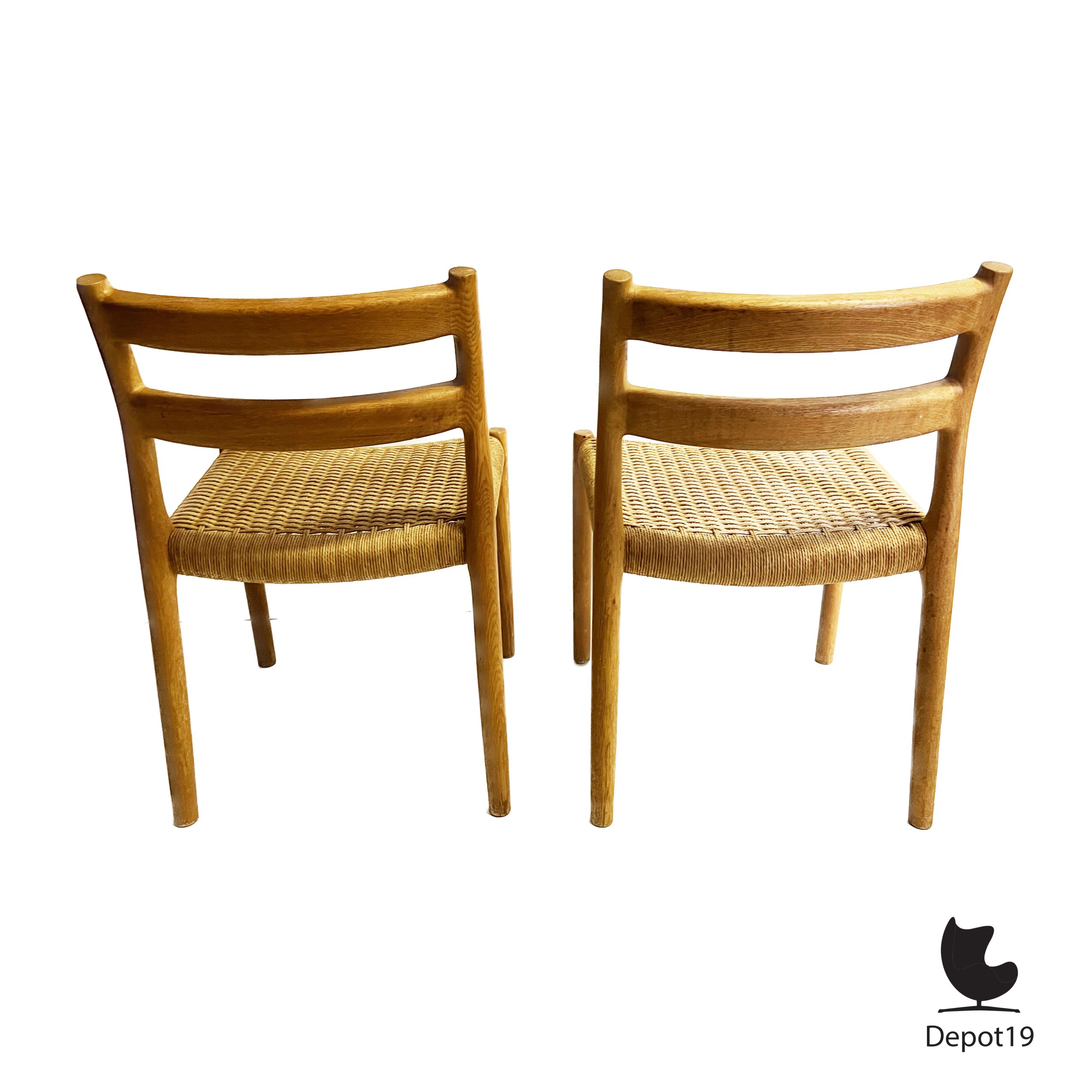 Niels Otto Møller Model 84 stoel Møller Møbelfabrik 1960s - Afbeelding 5