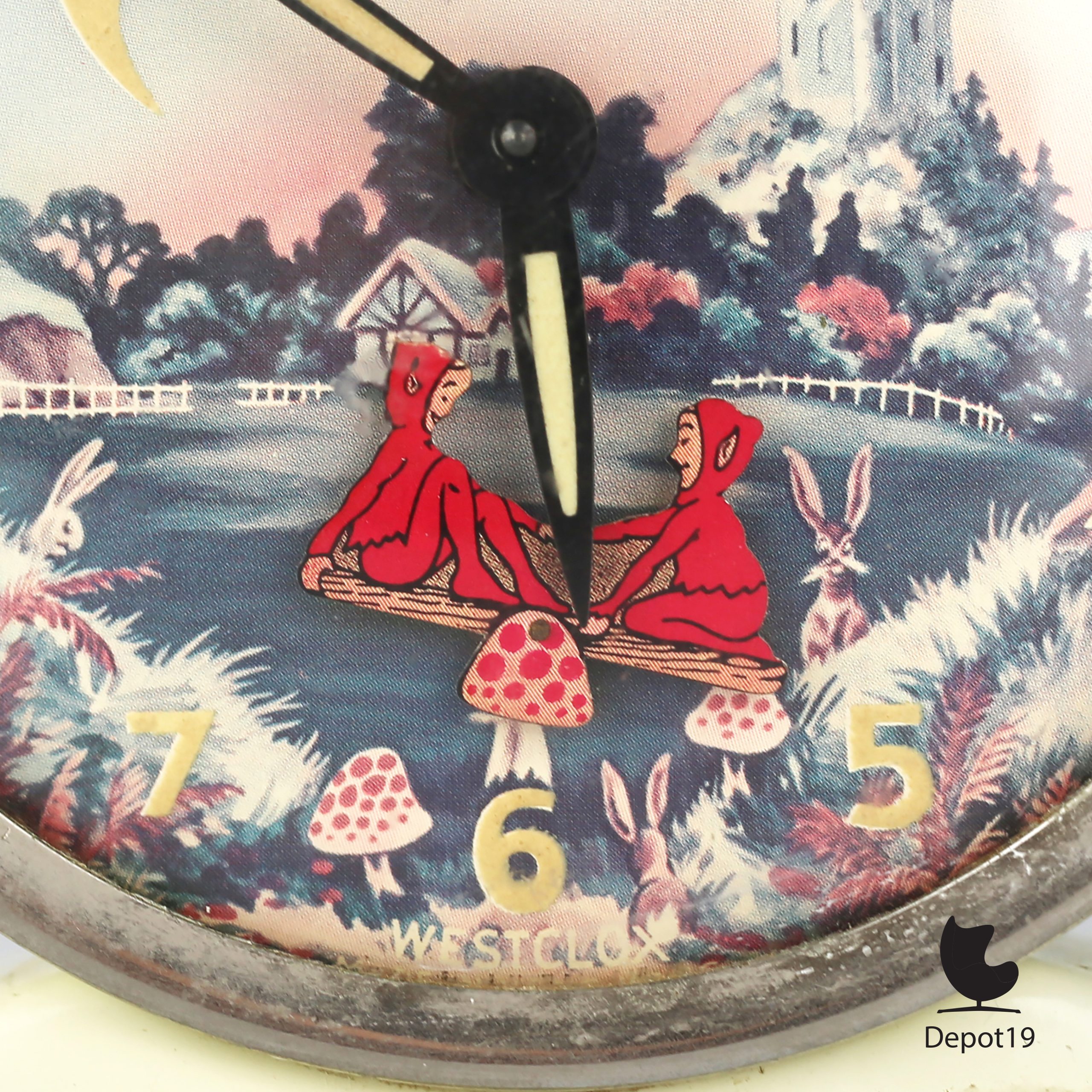 Wekker vintage Westclox Pixie Originele klok werkend - Afbeelding 6