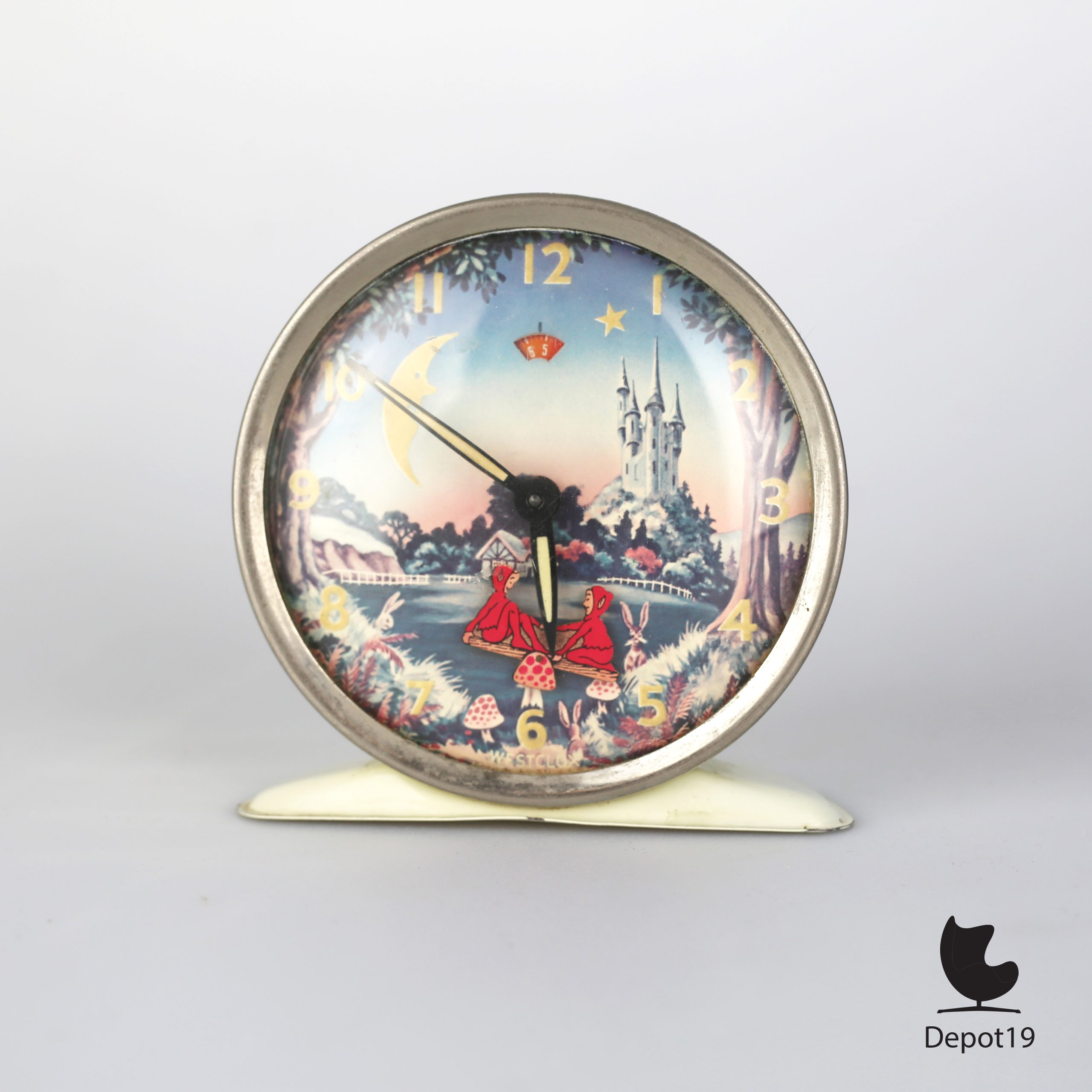 Wekker vintage Westclox Pixie Originele klok werkend - Afbeelding 2