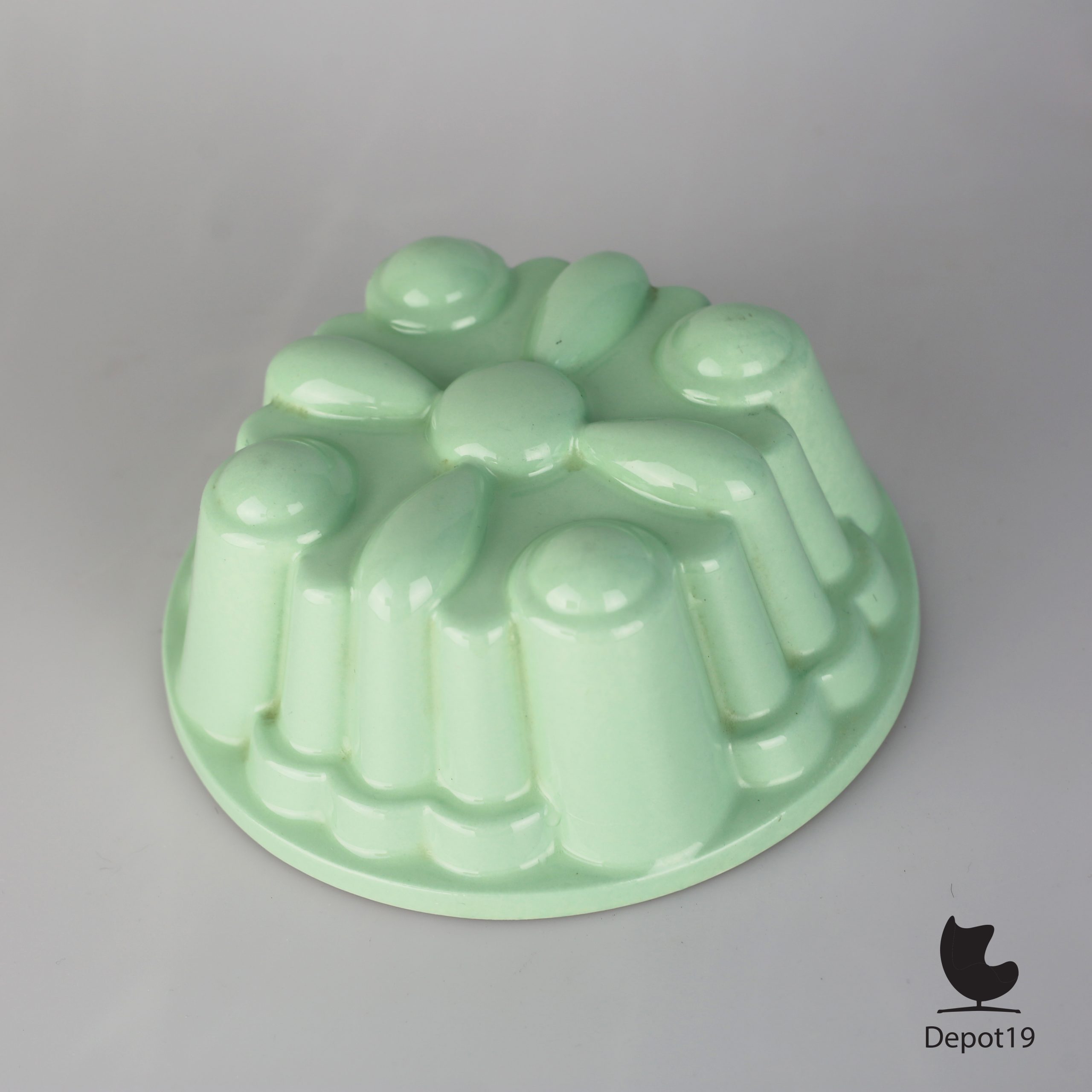 Pastel puddingvorm 165 Regout keramiek Maastricht groen - Afbeelding 3