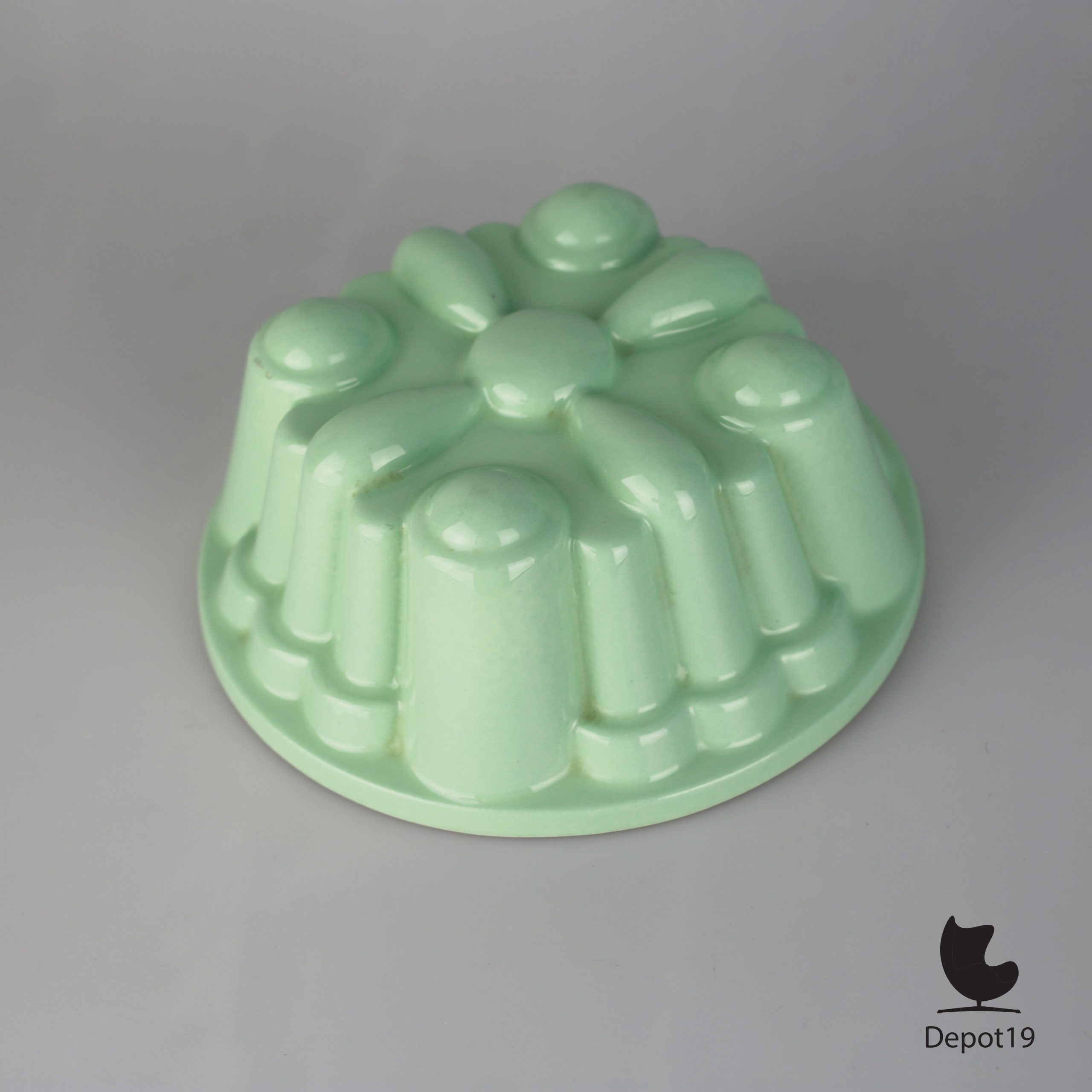 Pastel puddingvorm 165 Regout keramiek Maastricht groen - Afbeelding 4