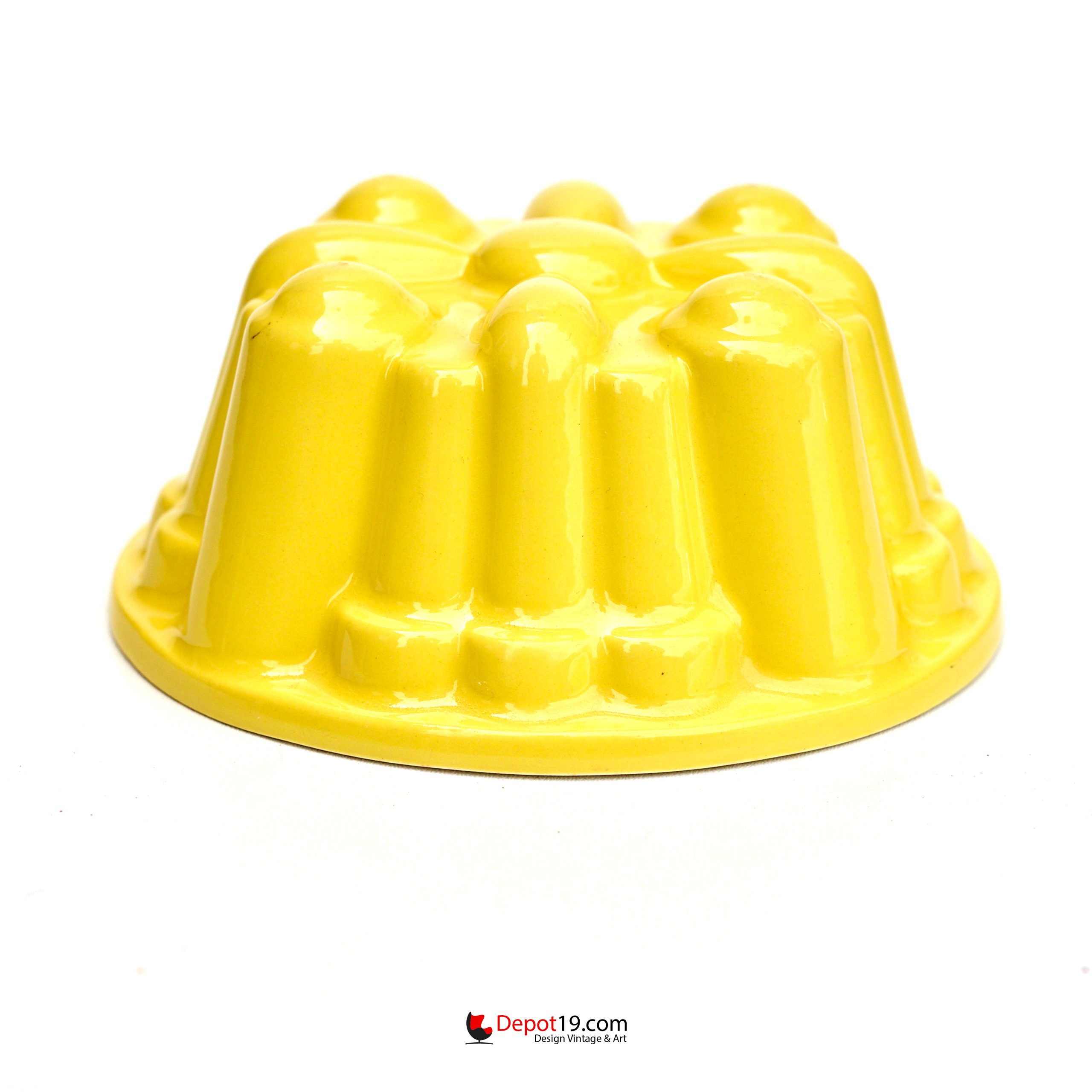 Pastel puddingvorm 165 Regout keramiek Maastricht geel - Afbeelding 2