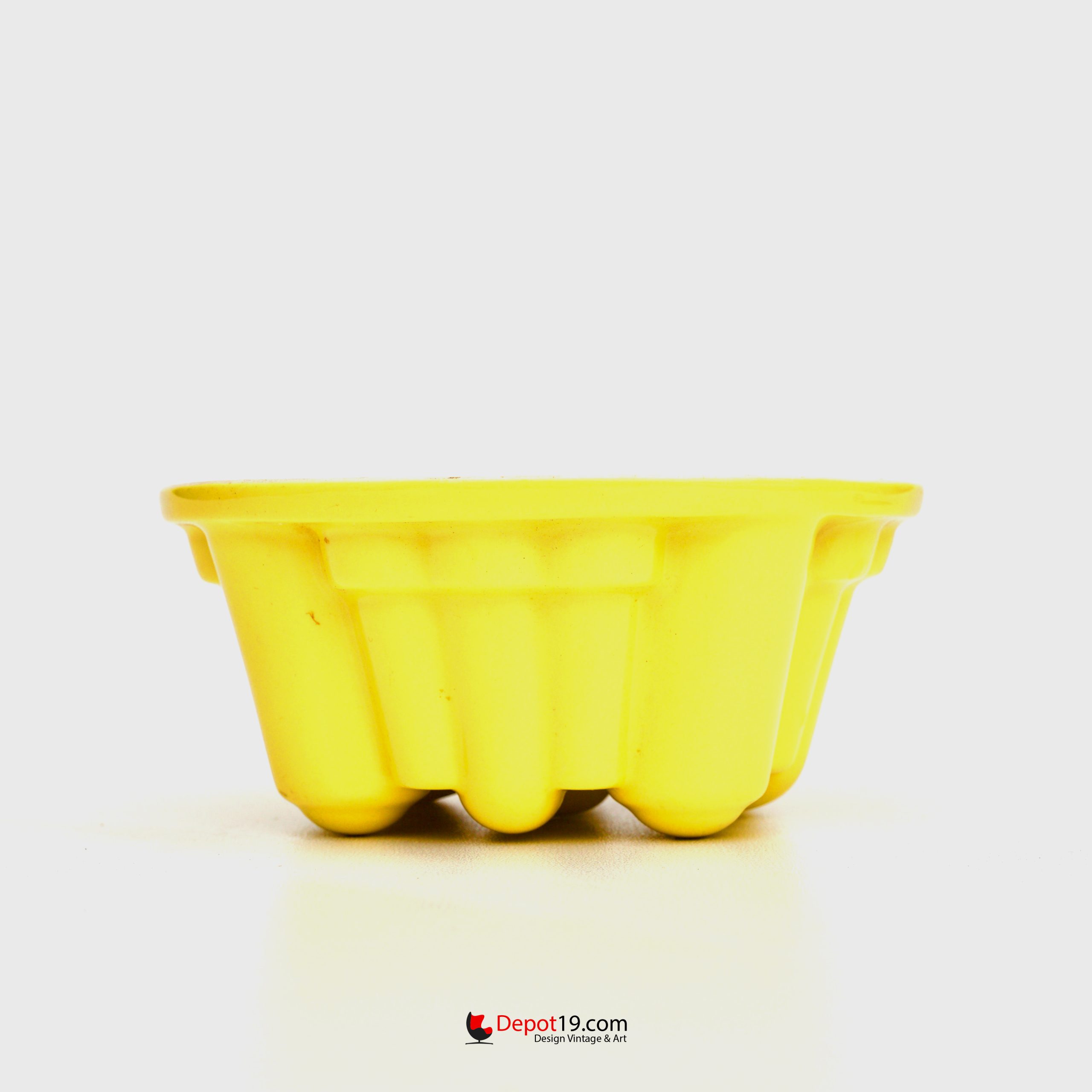 Pastel puddingvorm 165 Regout keramiek Maastricht geel - Afbeelding 3