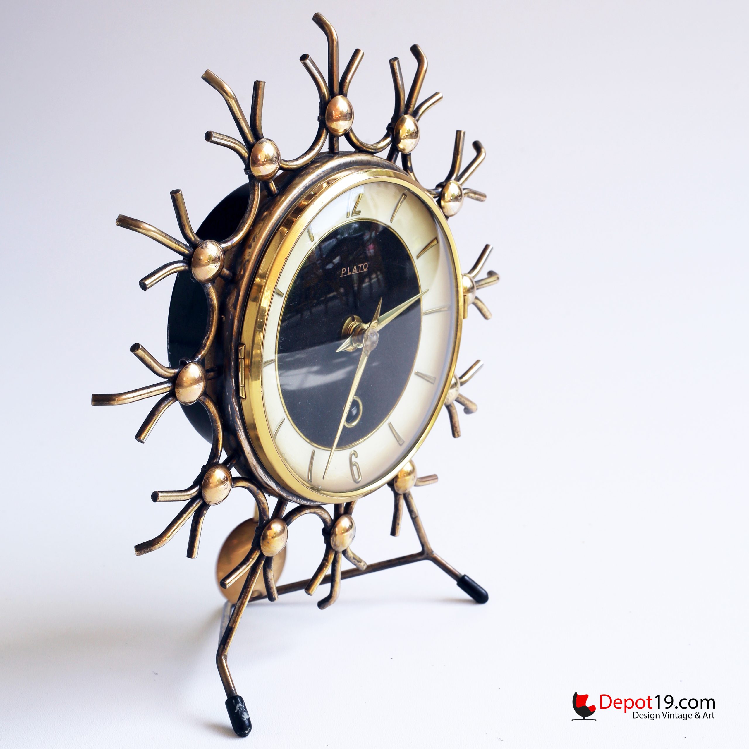 Mid century Starburst klok Zonnestralen uit 50er jaren - Afbeelding 3