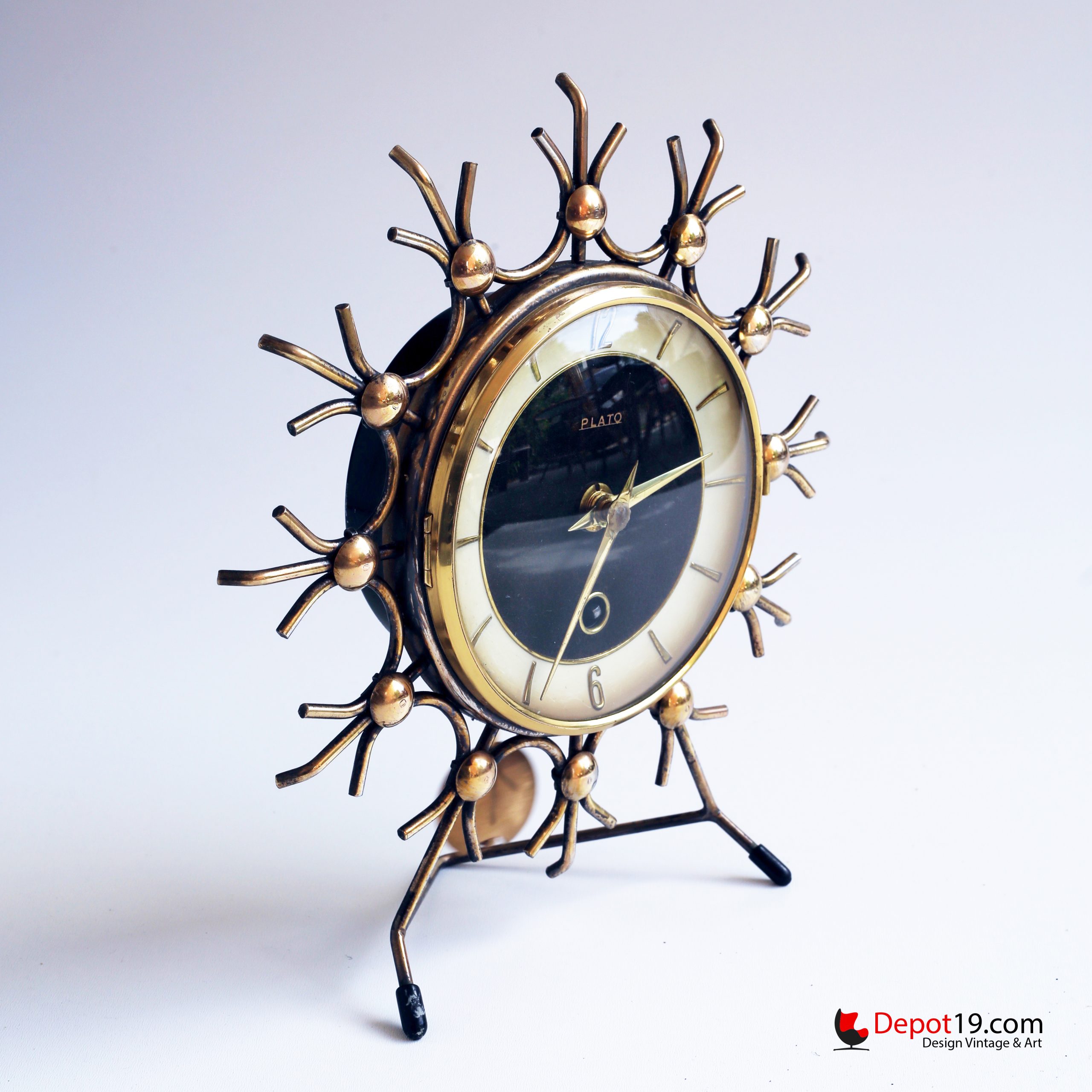 Mid century Starburst klok Zonnestralen uit 50er jaren - Afbeelding 2