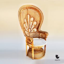 Alternative view of Emmanuelle boho bamboe pauwenstoel 1960s