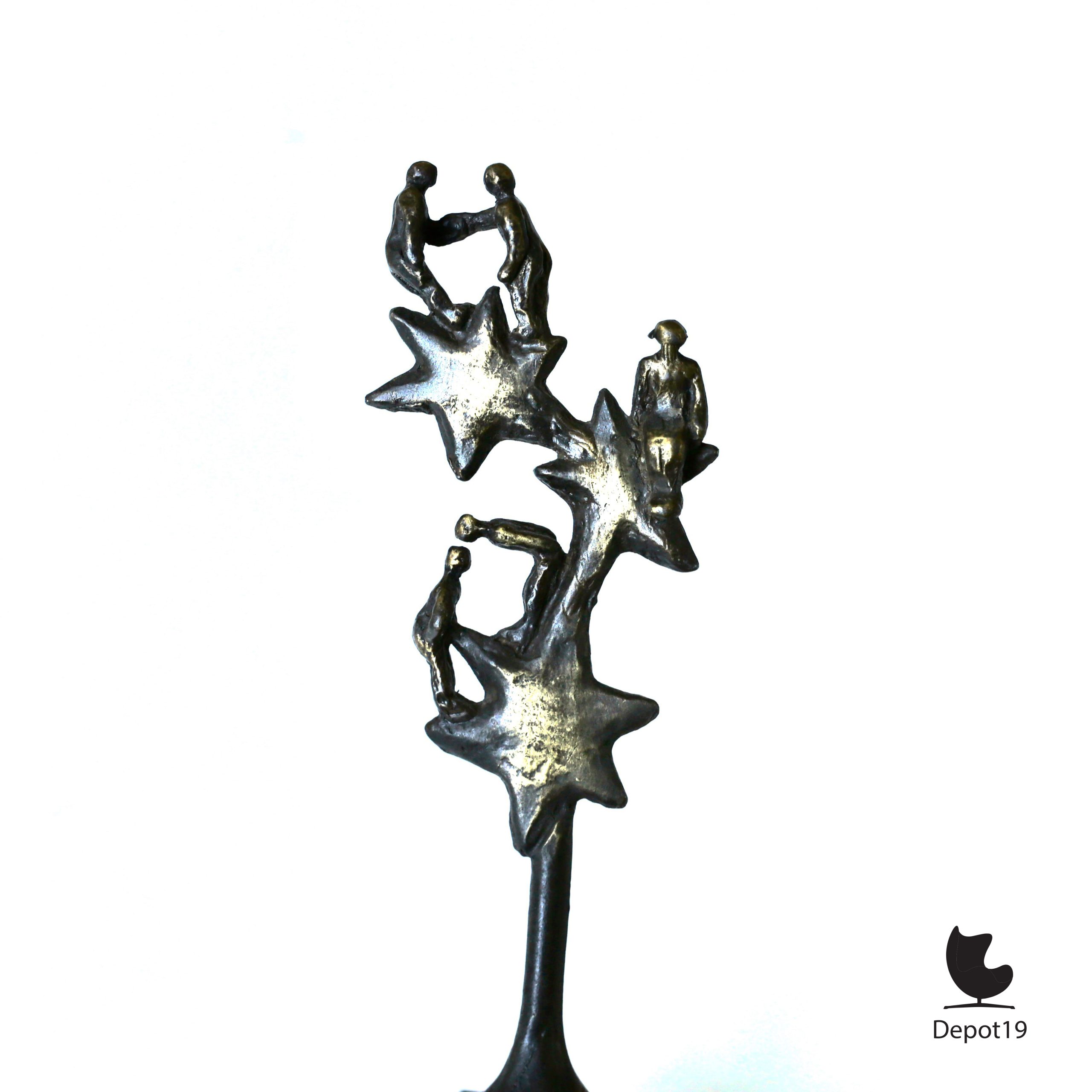 Sculptuur brons Ammerlaan Sterrenteam Artihove 1990s - Afbeelding 5