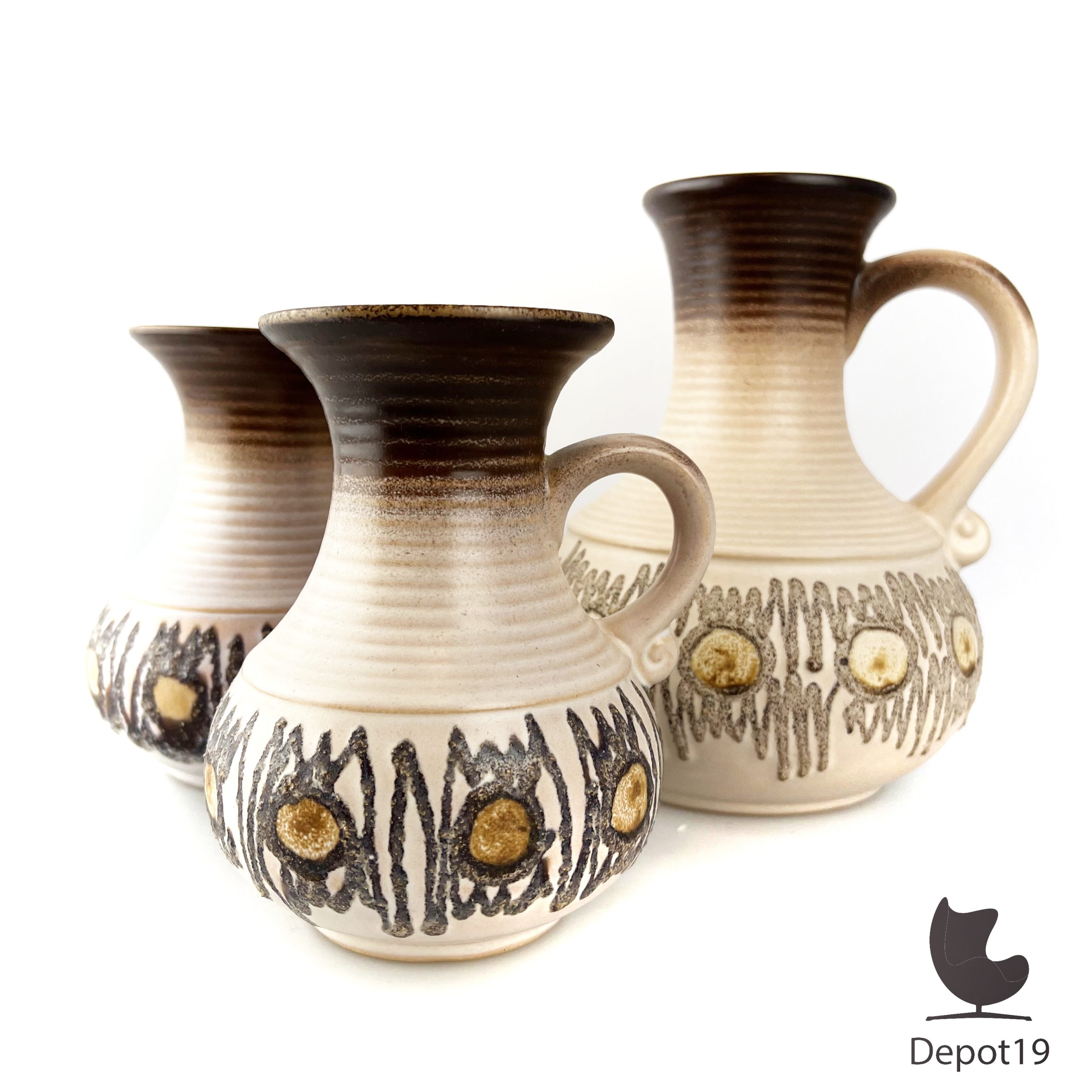 VEB Haldensleben keramiek 4121-2 vaas middel groot 1960s