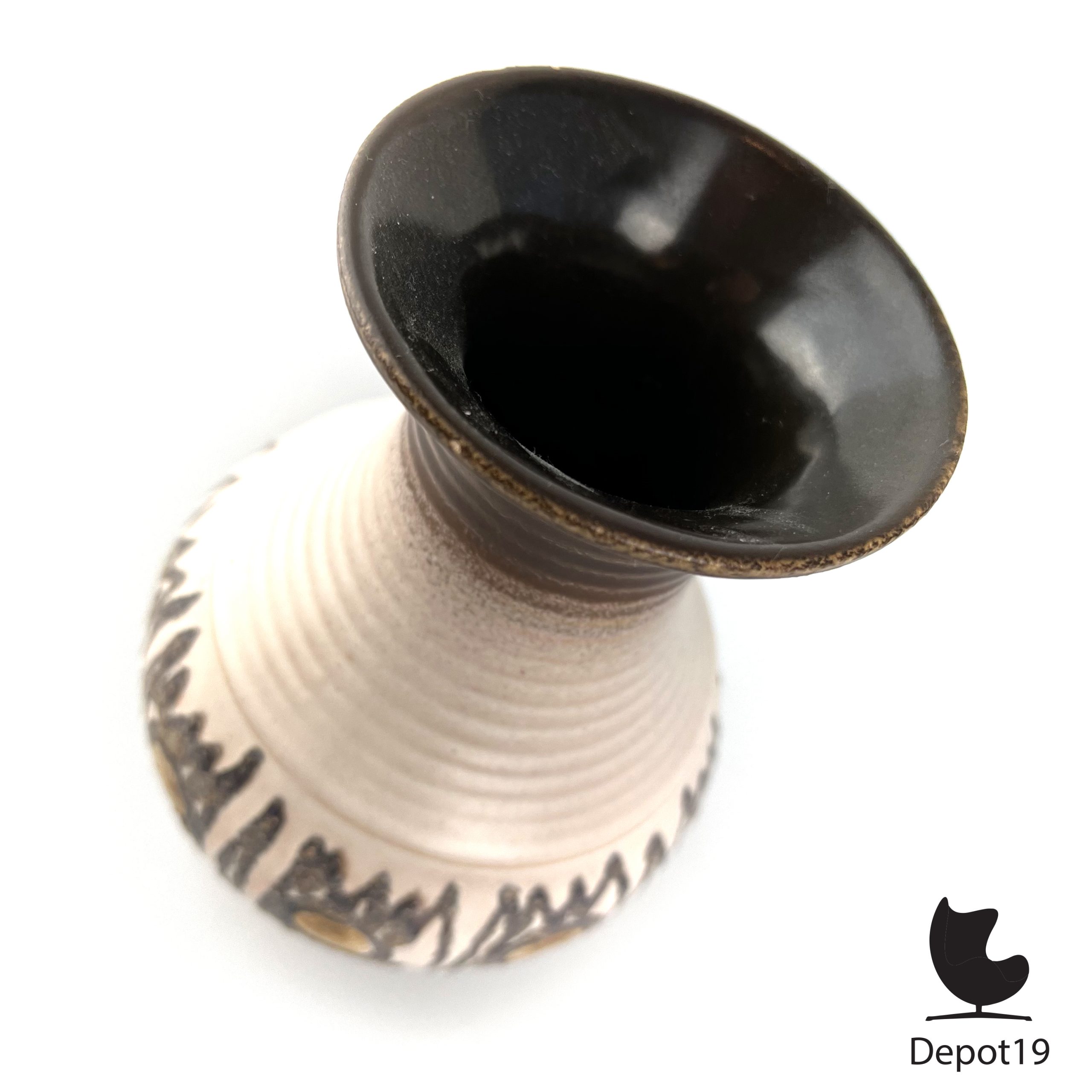 VEB Haldensleben keramiek 4121-2 vaas middel groot 1960s - Afbeelding 5