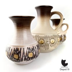 VEB Haldensleben keramiek 4121 vaas middel groot 1960s