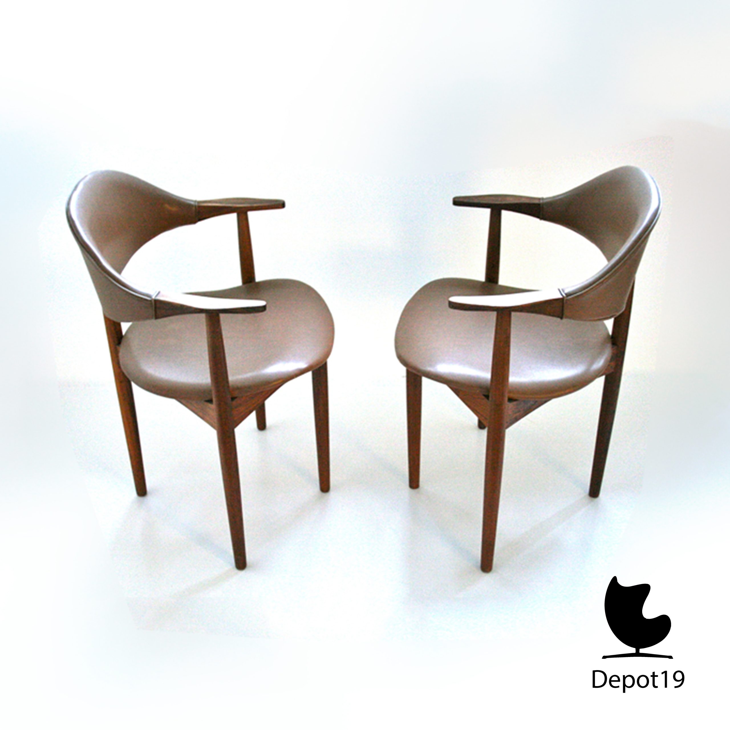 Vestervig Eriksen koehoorn stoel 1960s - Afbeelding 5