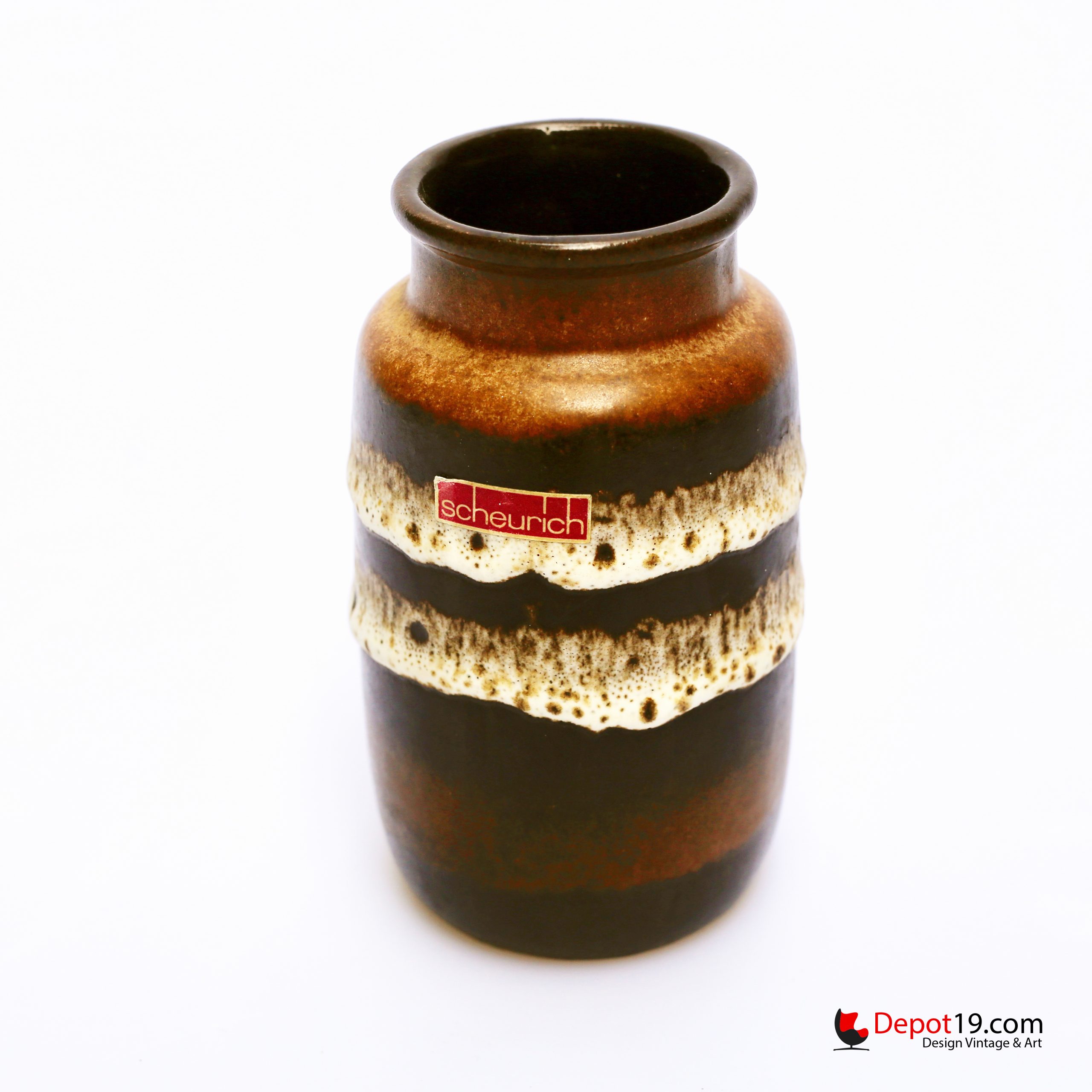 Scheurich vaas 237-15 West Duitsland Vintage Fat Lava - Afbeelding 2