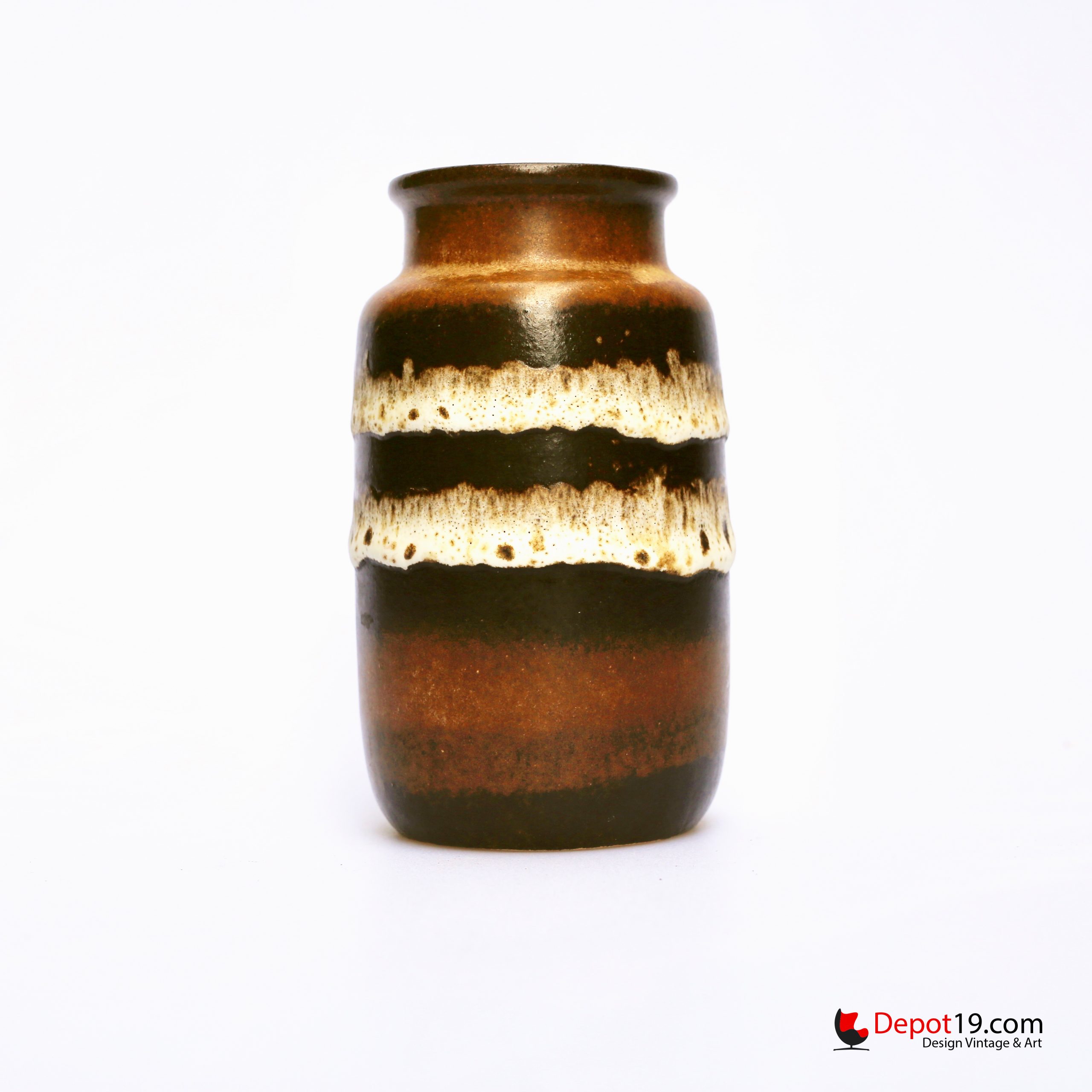 Scheurich Keramiek vaas 237-15 West Duitsland Vintage Fat Lava 1960s