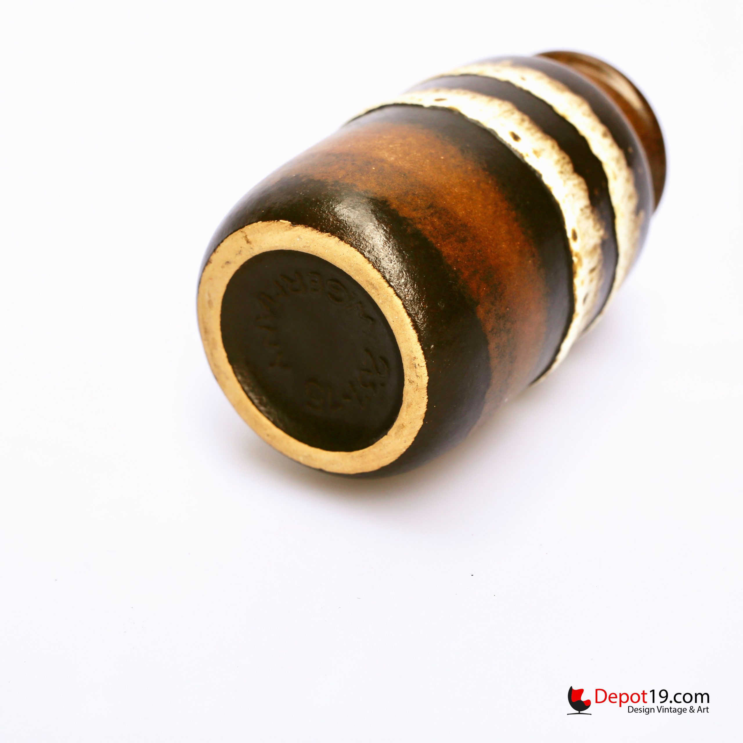 Scheurich vaas 237-15 West Duitsland Vintage Fat Lava - Afbeelding 4